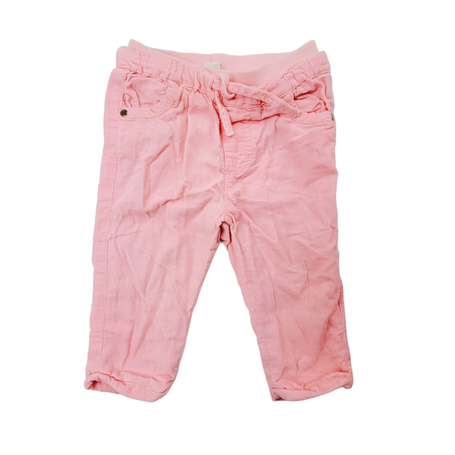 Pantalon de cotele rosado forrado con interior de algodon