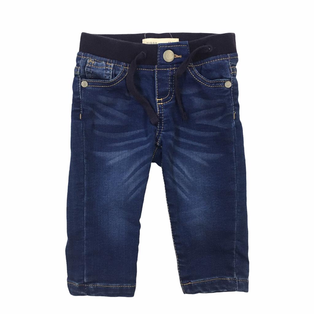 Jeans Azul con Cintura Elasticaday con Cordones