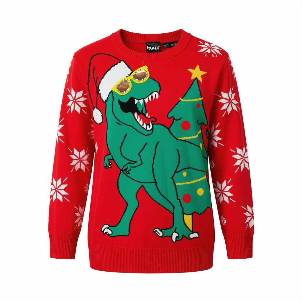 Polera Navidad diseño Dinosaurio