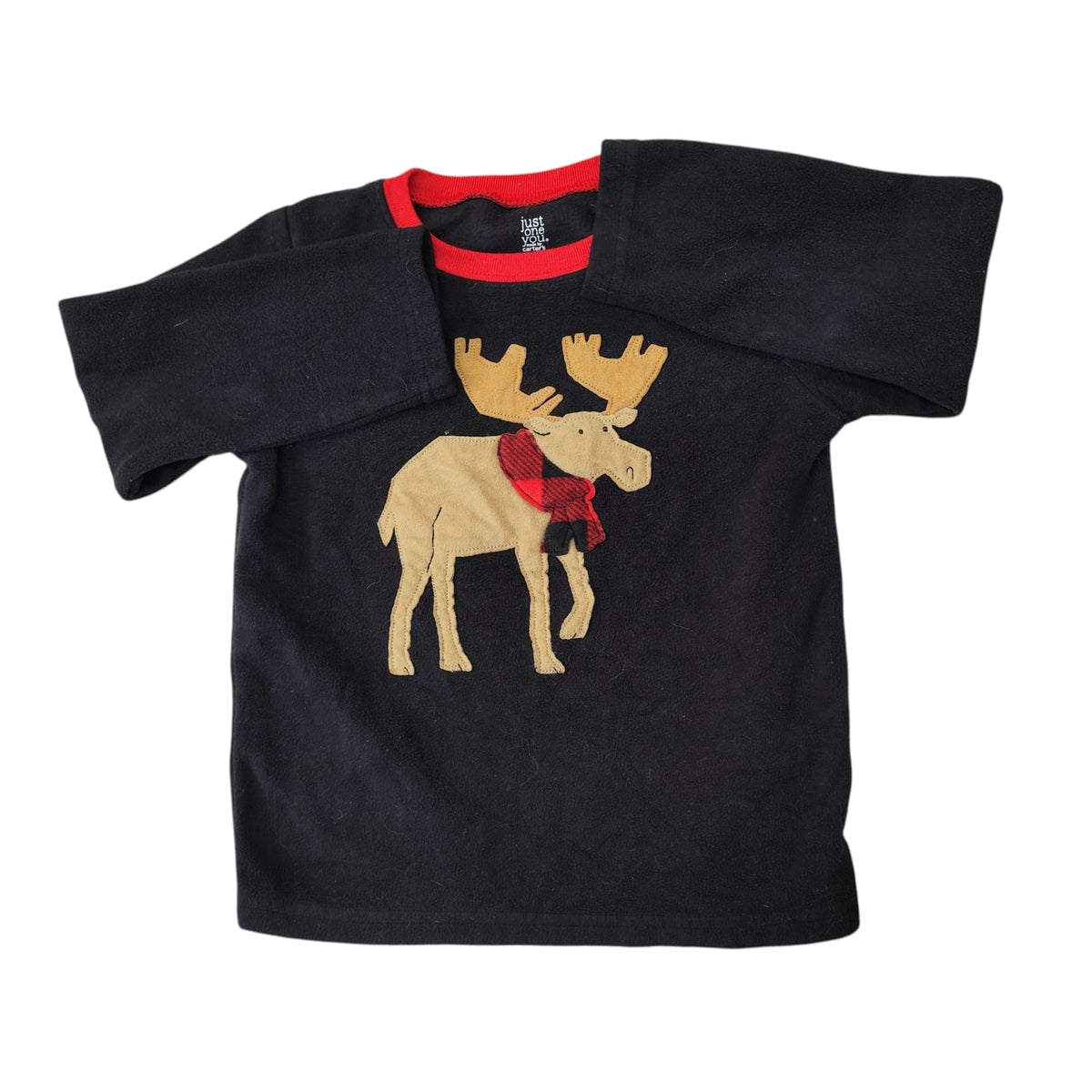 Polera Carter´s Navidad negra diseño reno
