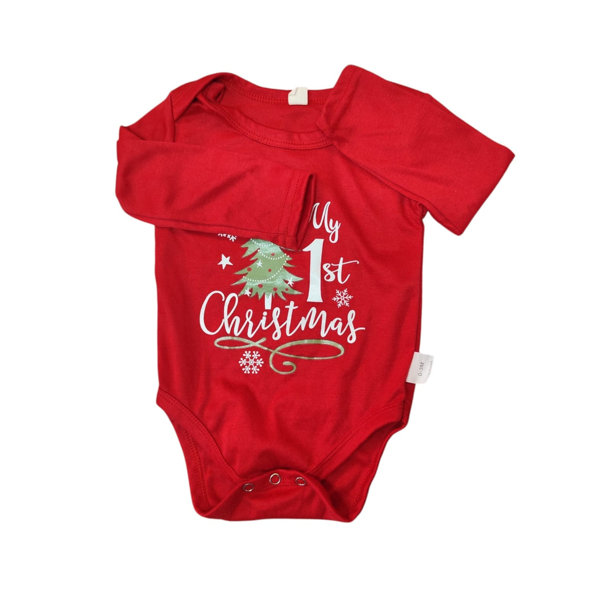 Body mango larga Navidad rojo diseño My 1st Navidad