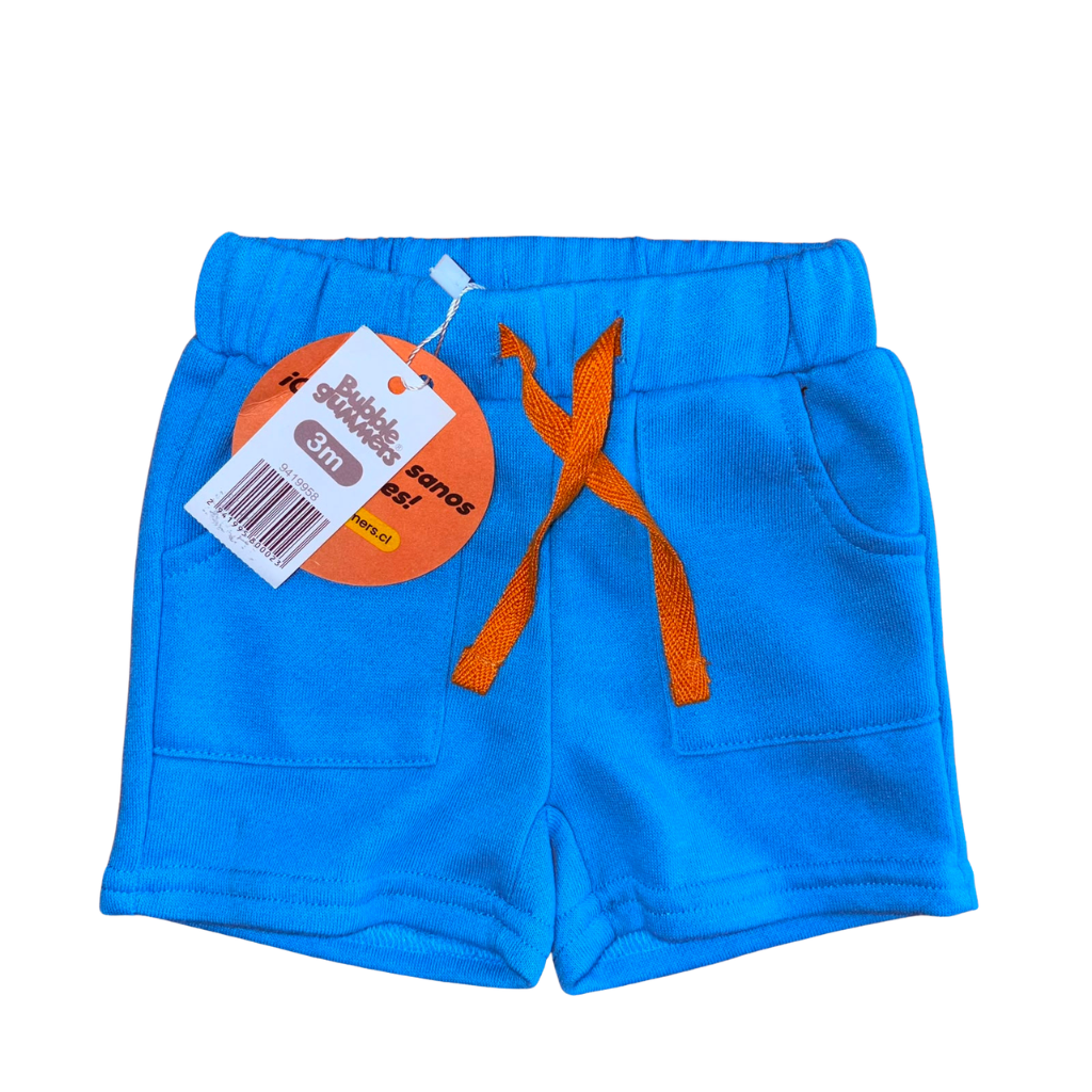 Short Bubbles Gummers de etiqueta azul con cordon amarillo mostaza