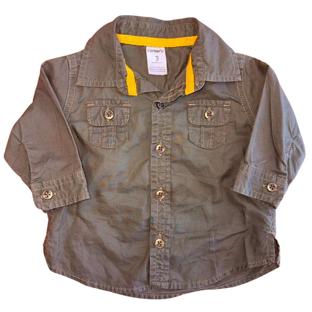 Camisa Carter's manga larga Verde militar