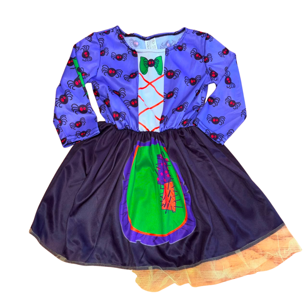 Disfraz vestido de arañas