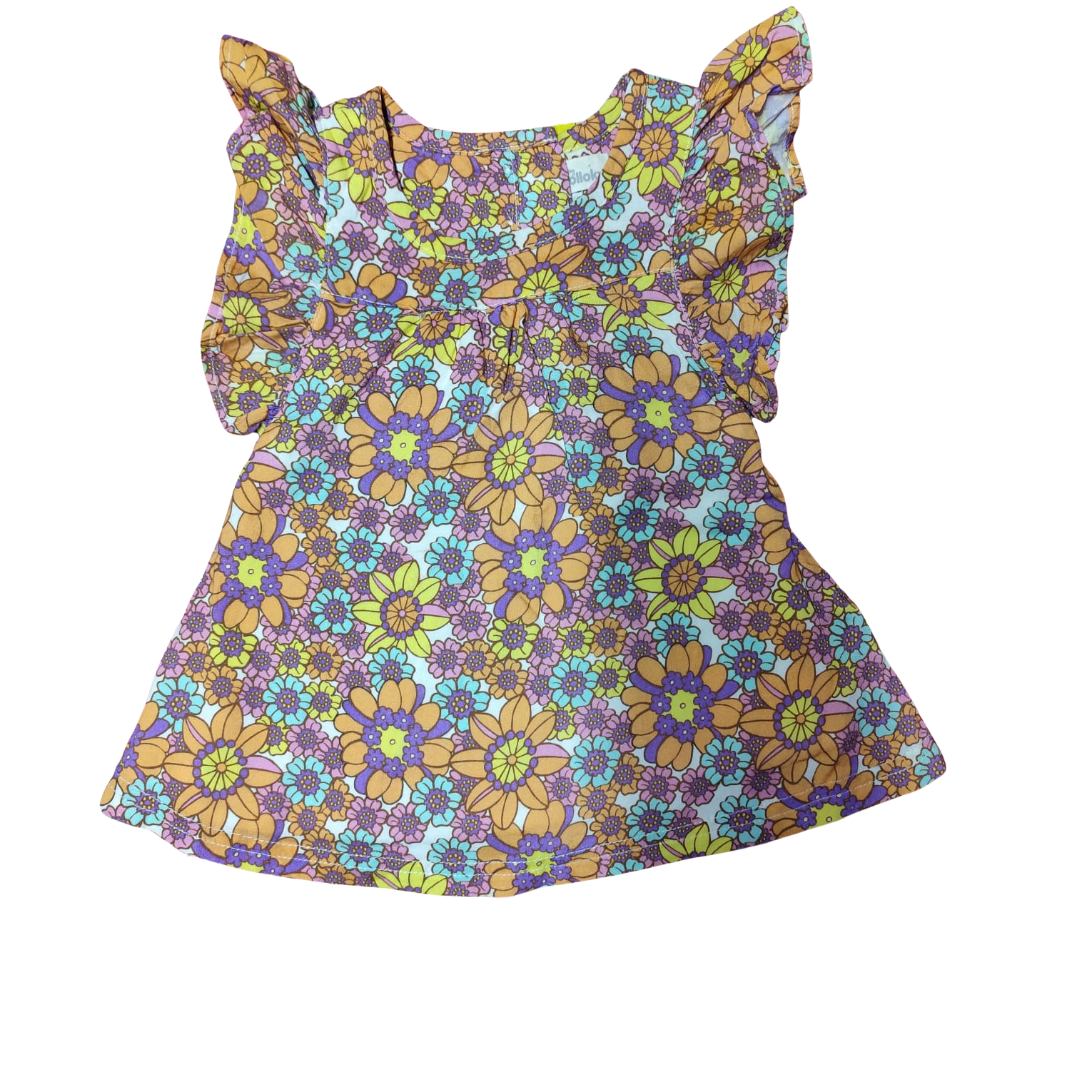 Vestido floreado con vuelitos