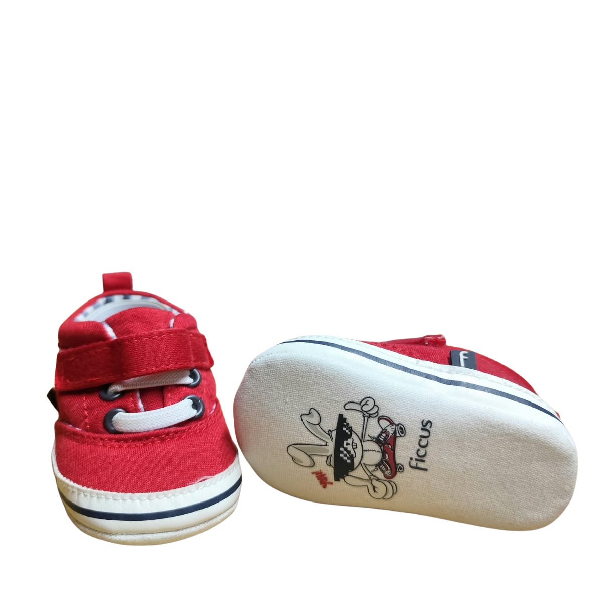 Zapatilla Nuevas roja con velcro Talla 17 en su caja