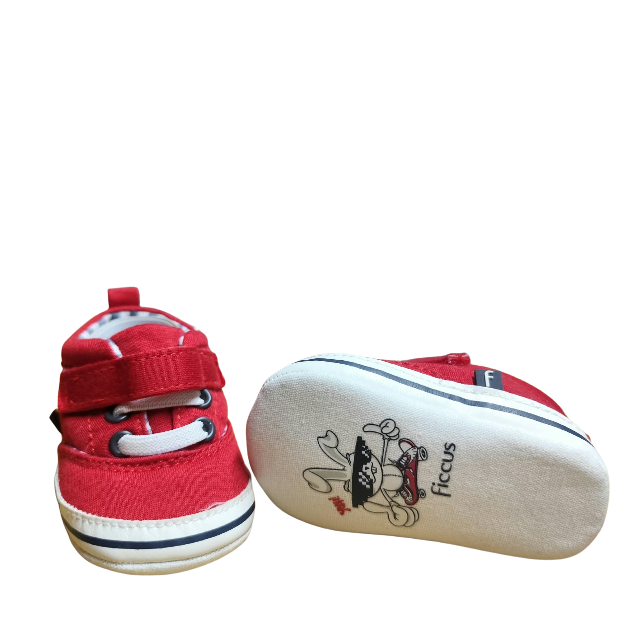 Zapatilla Nuevas roja con velcro Talla 17 en su caja