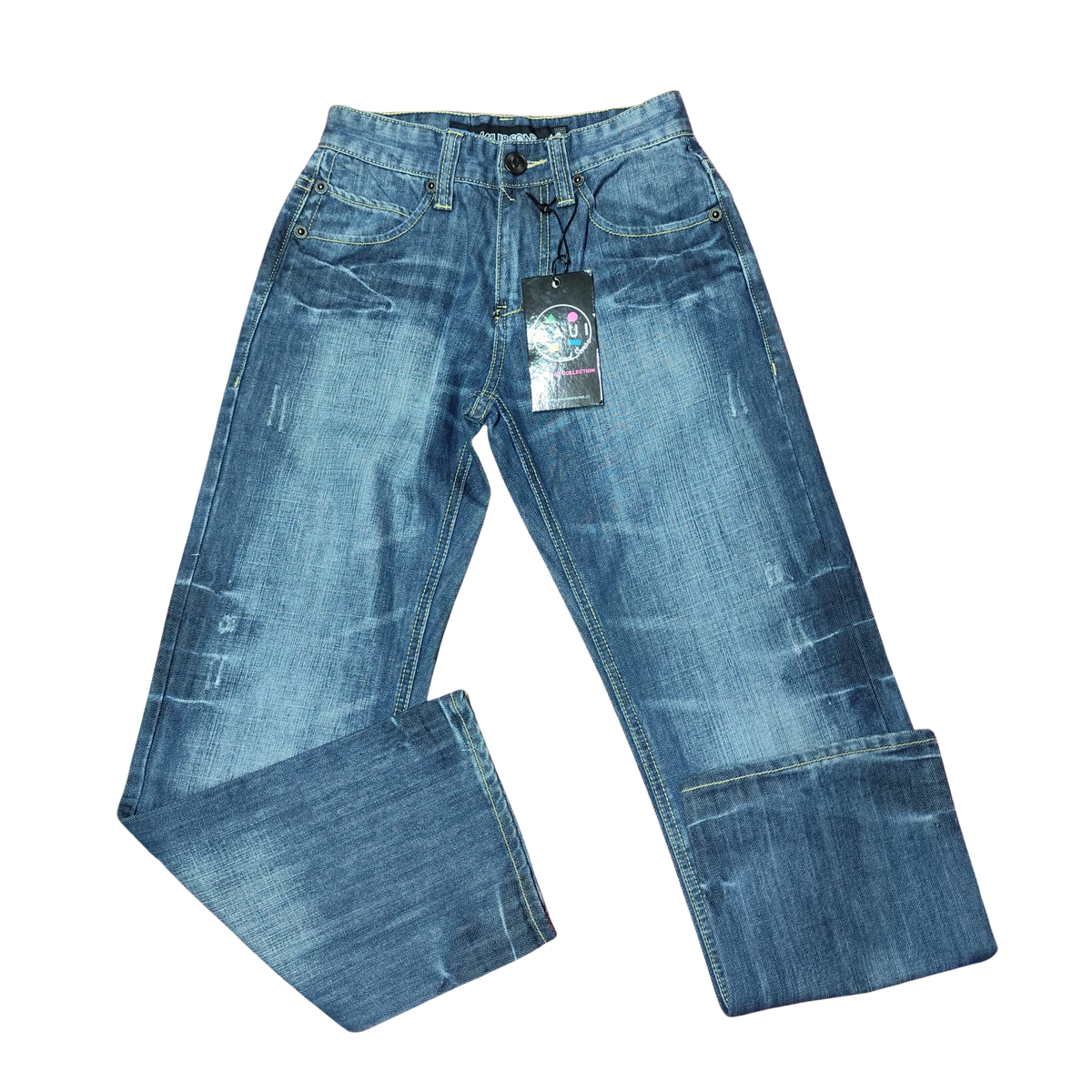 Pantalon con Etiqueta de Mezclilla