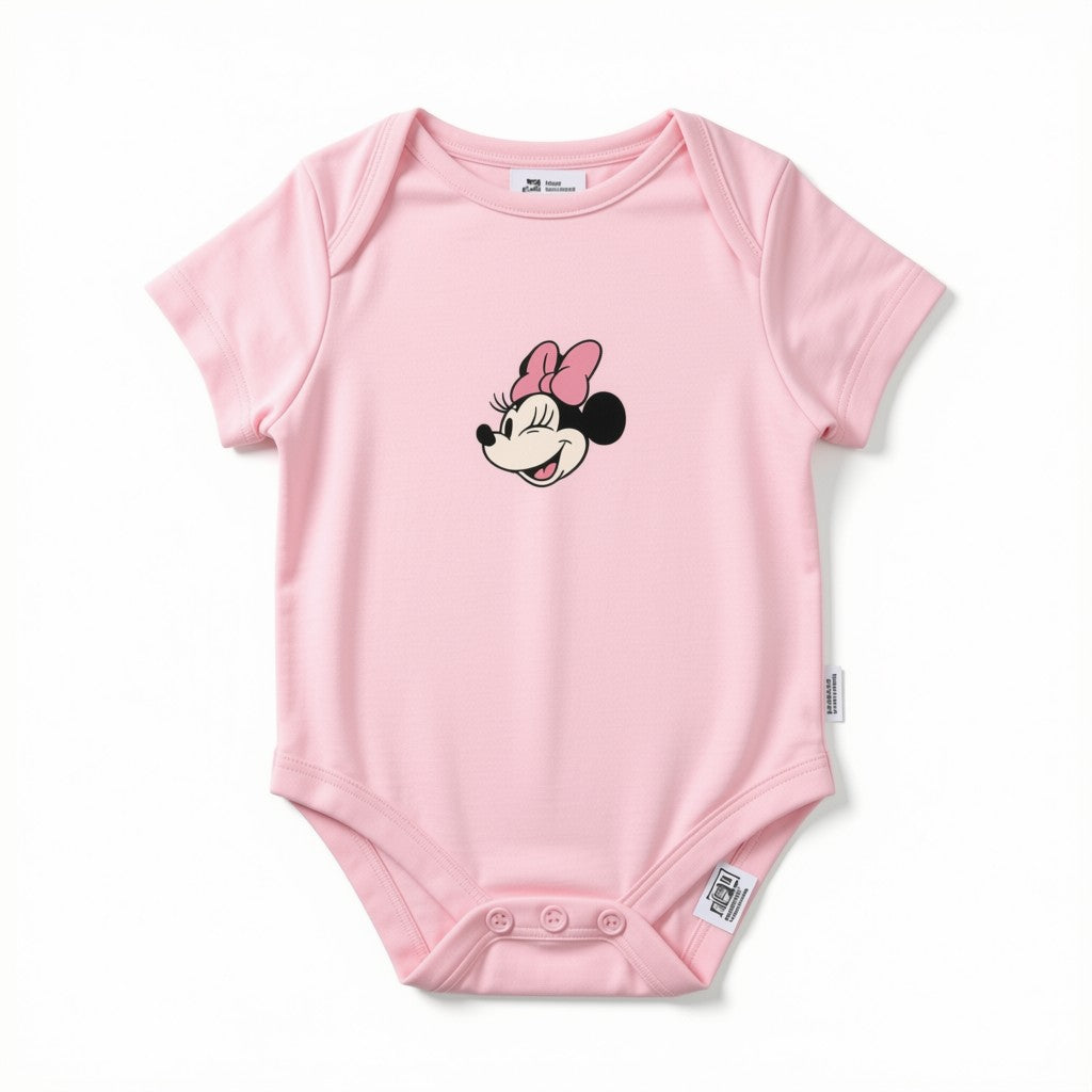 Body manga corta rosado diseño Minnie