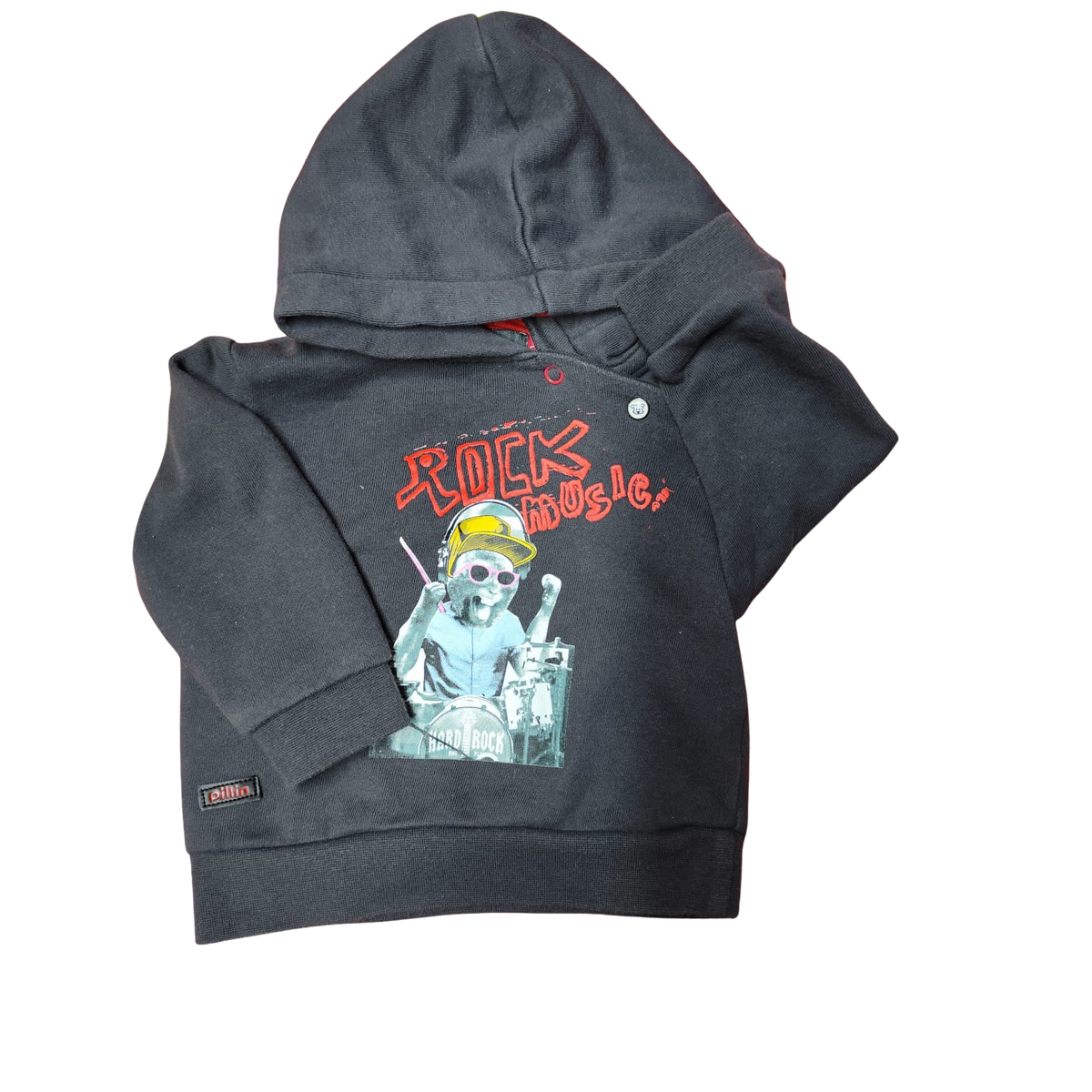 Poleron Gris "Rock Musle"