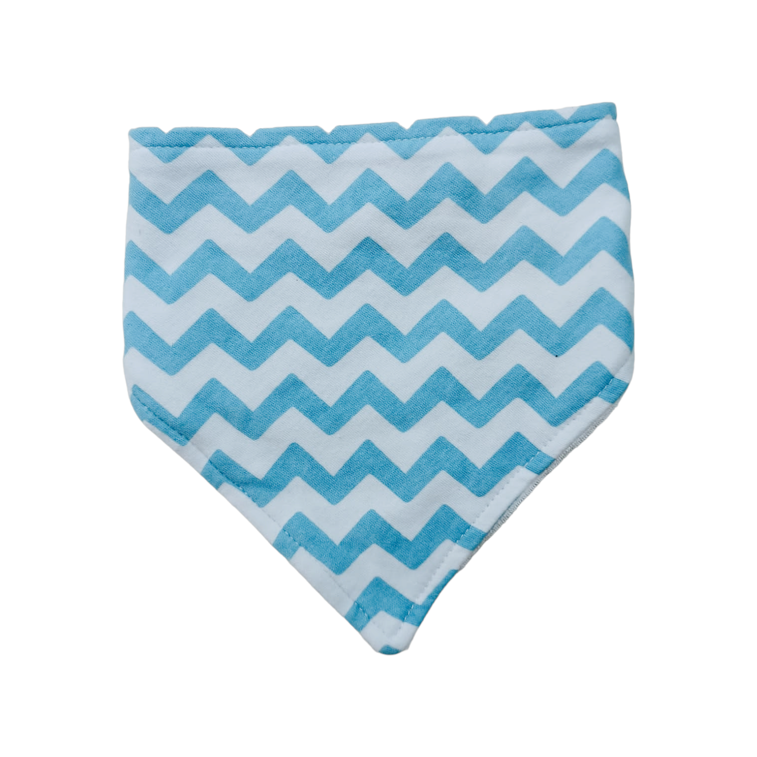 Babero tipo Bandana azul y blanco