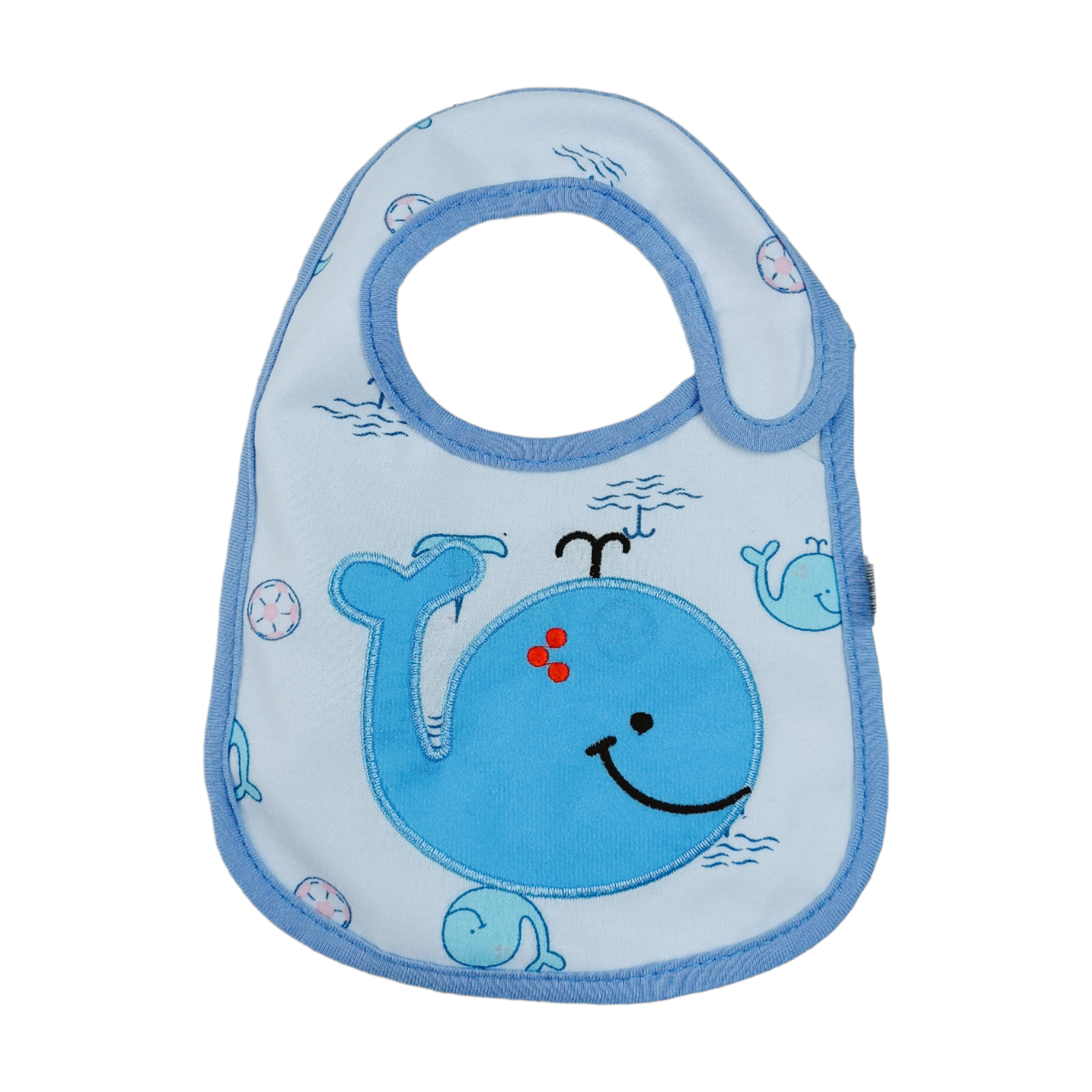 Babero blanco con ballena