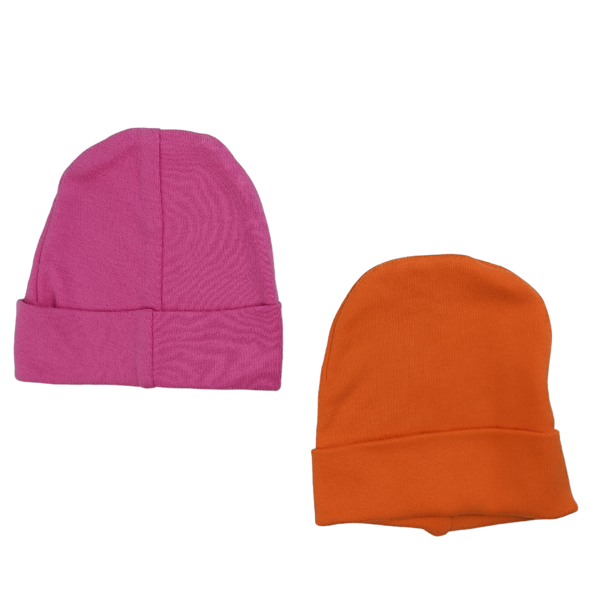 Pack de 2 Gorritos de algodon rosado y naranjo