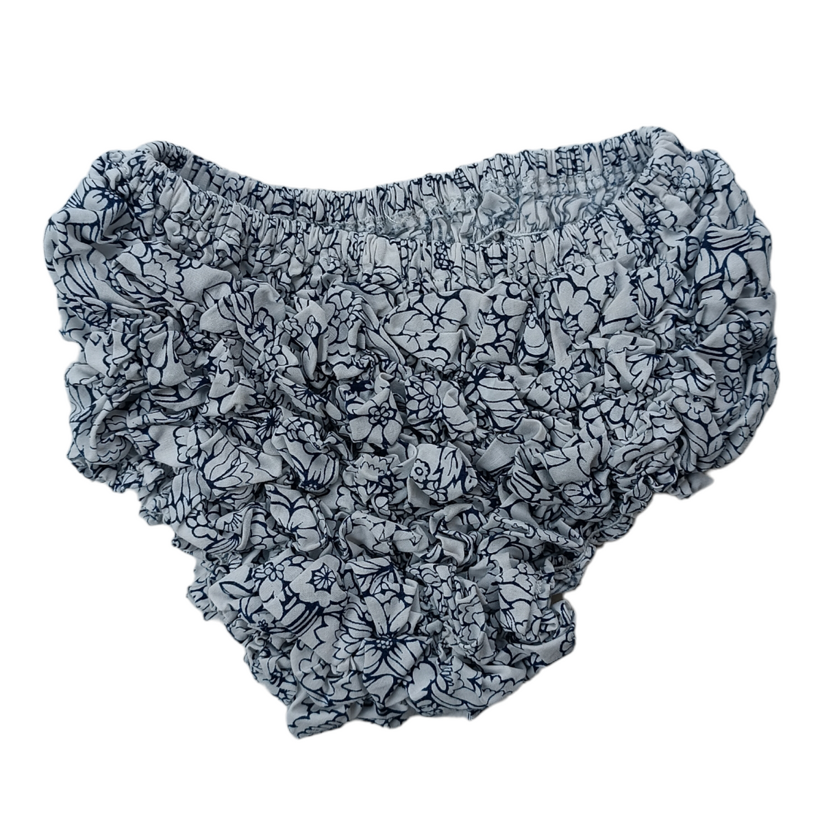 Cubrepañal blanco con azul