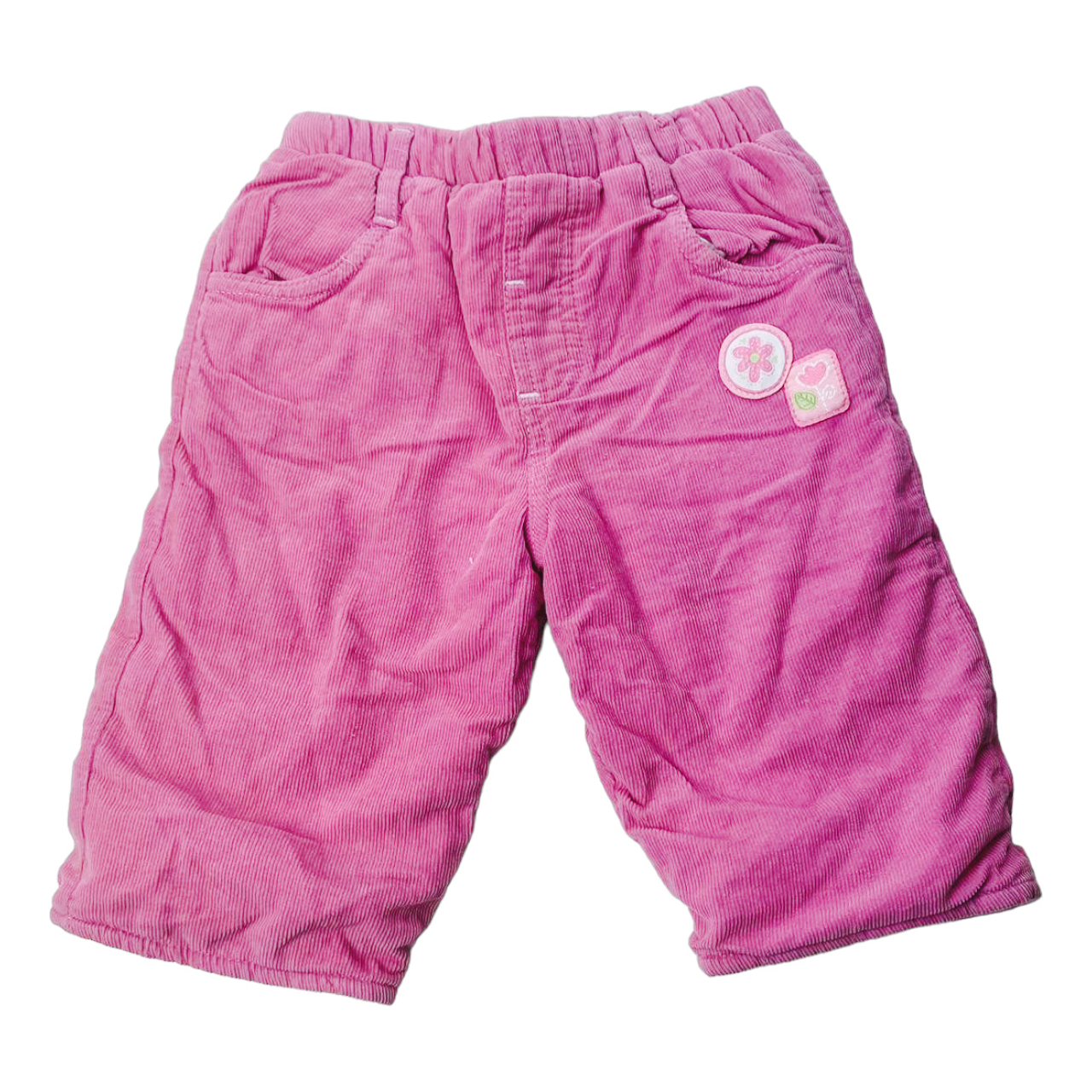 Pantalon de Cotele rosado forrado con interior de algodon