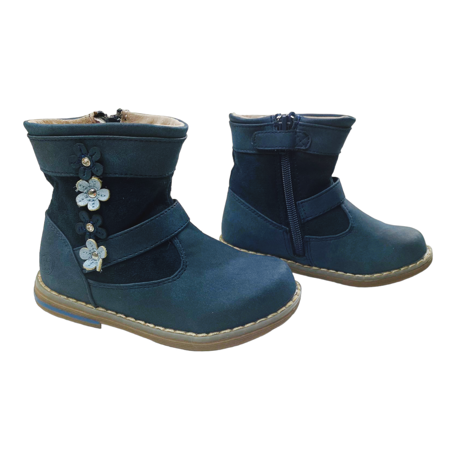 Botas Bubble Gummers azules con flores