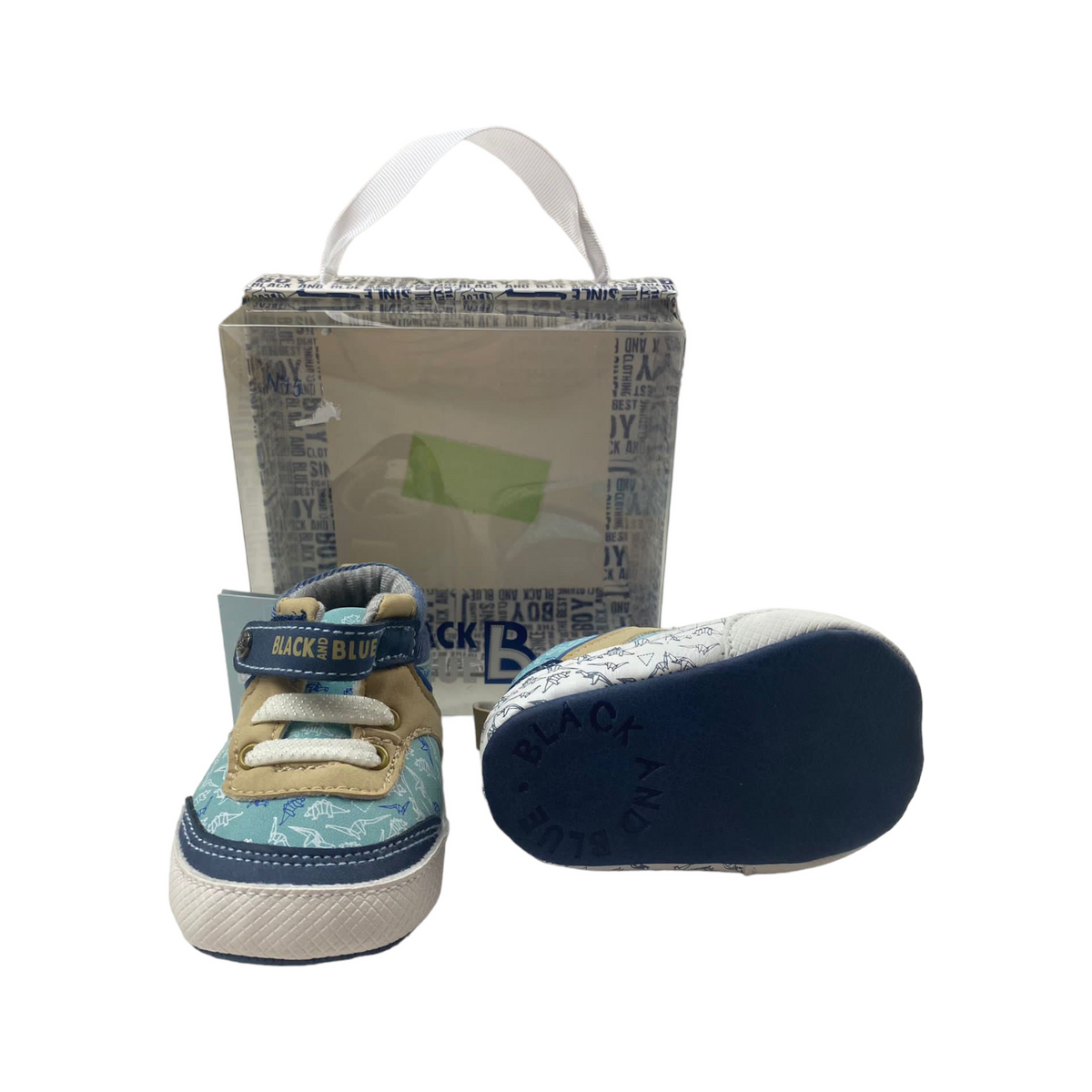 Zapatillas azul y cafe "Black and blue" Nuevas con etiqueta y en su caja