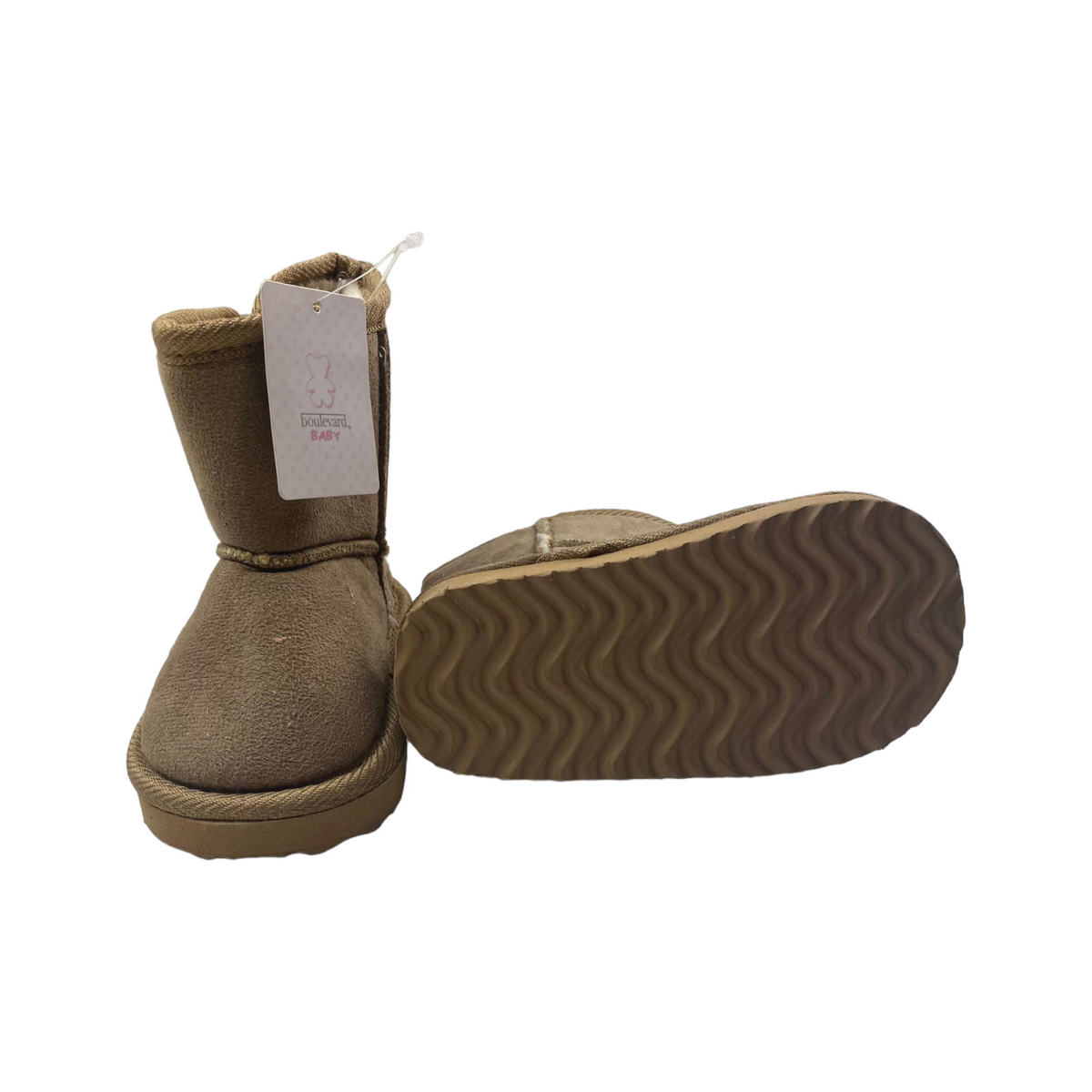 Botas cafe con interior peludito Con etiqueta