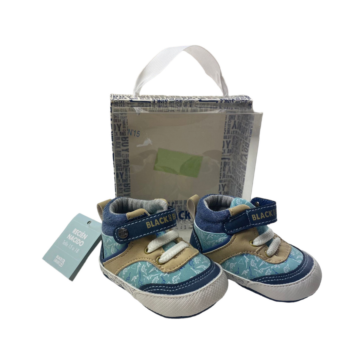 Zapatillas azul y cafe "Black and blue" Nuevas con etiqueta y en su caja