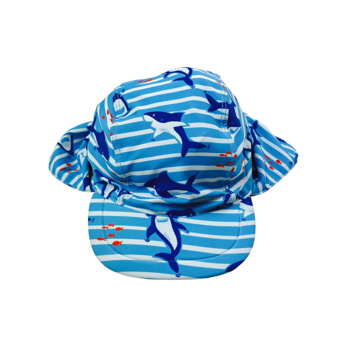 Gorro de sol para piscina  azul &quot;Tiburones&quot;
