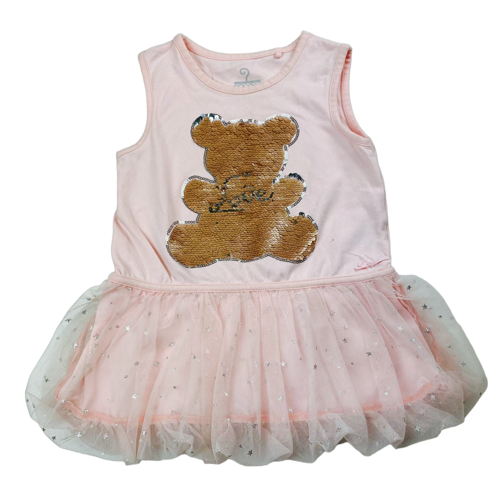 Vestido sin mangas rosada "Oso"