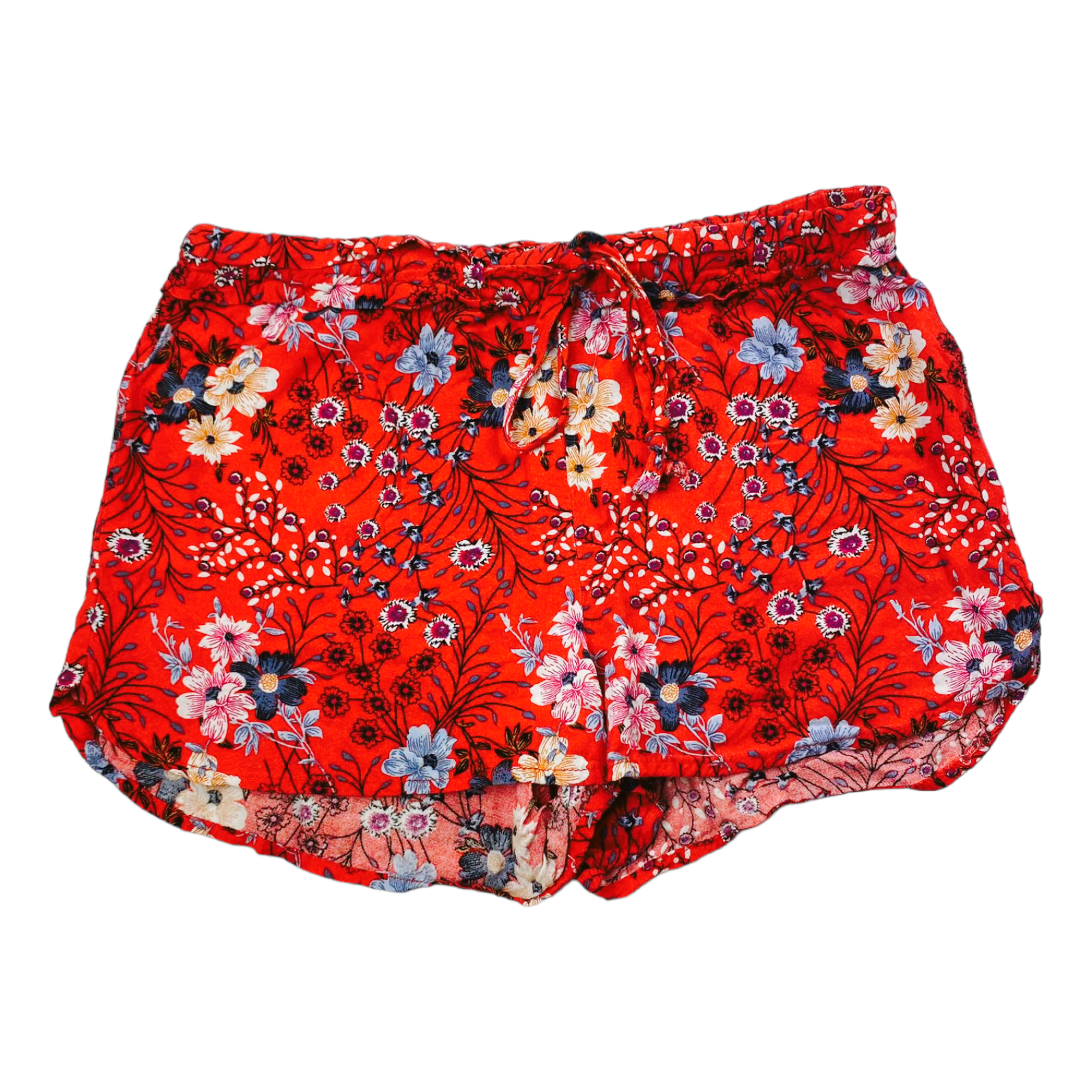 Short rojo con flores