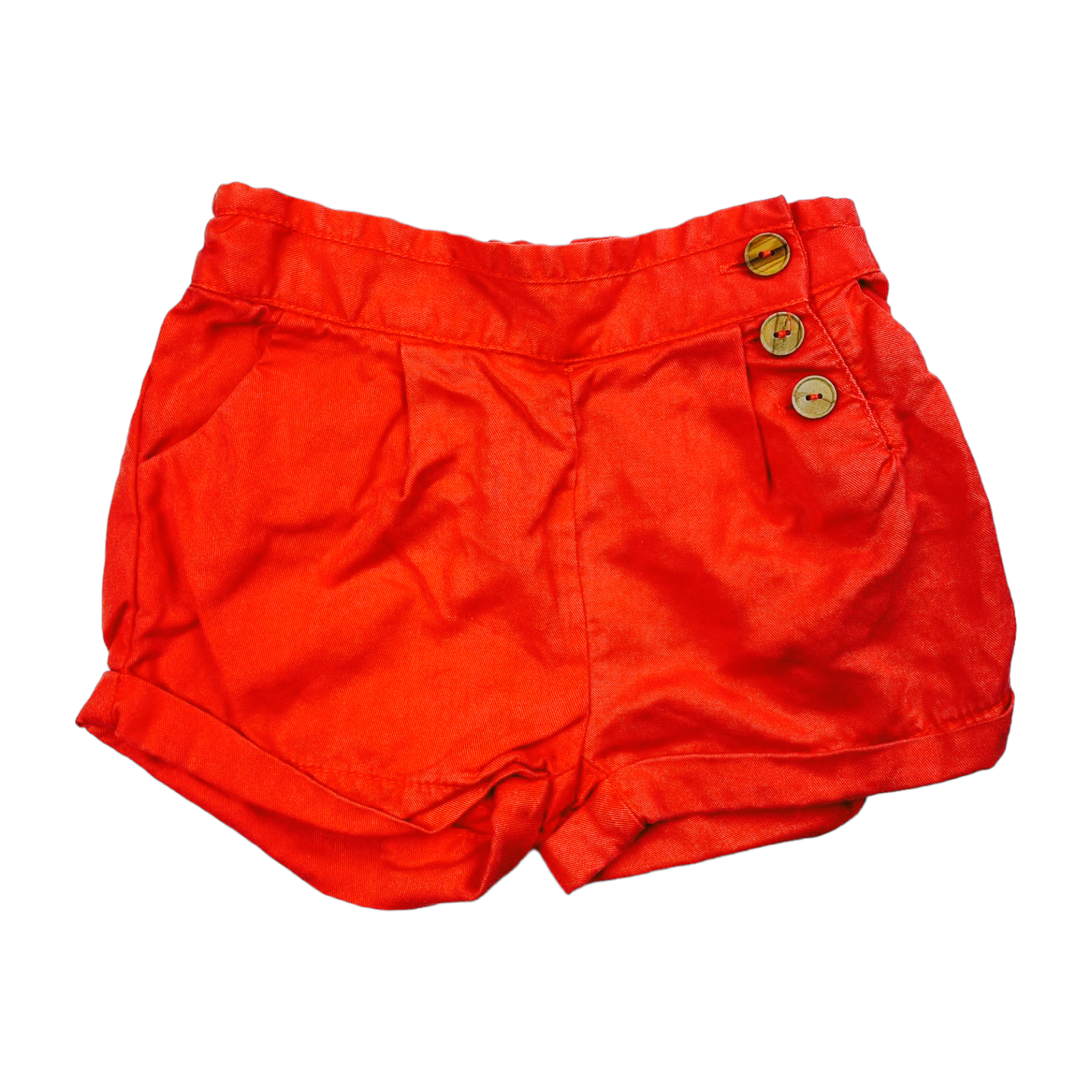 Short Zara Naranjo con botones