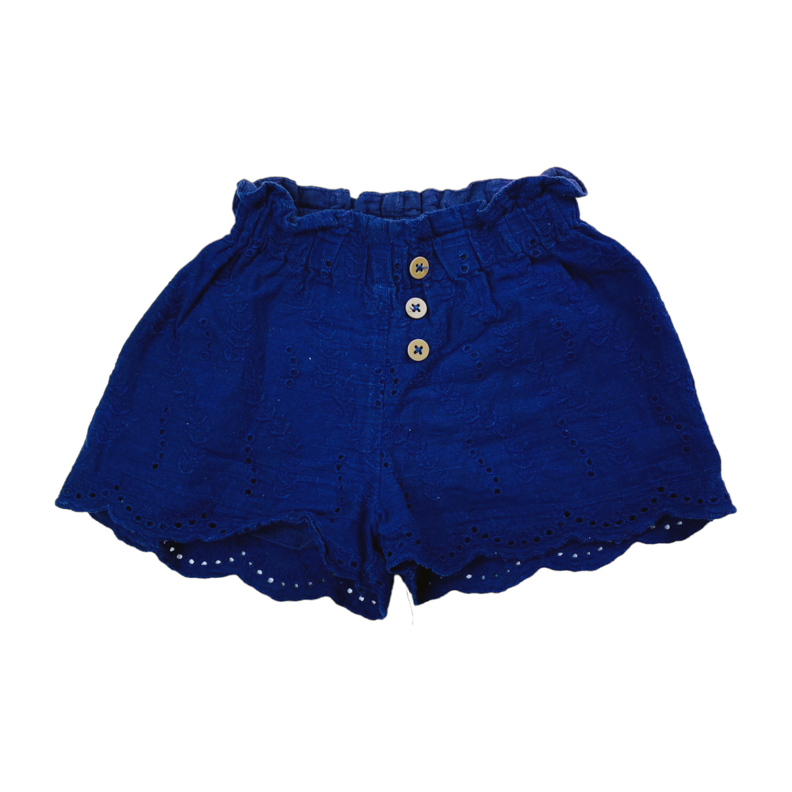 Short azul con botones