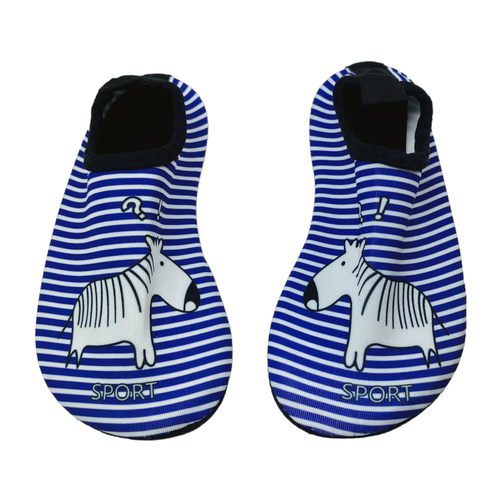 Zapatos de agua azul con rayas "Zebra"