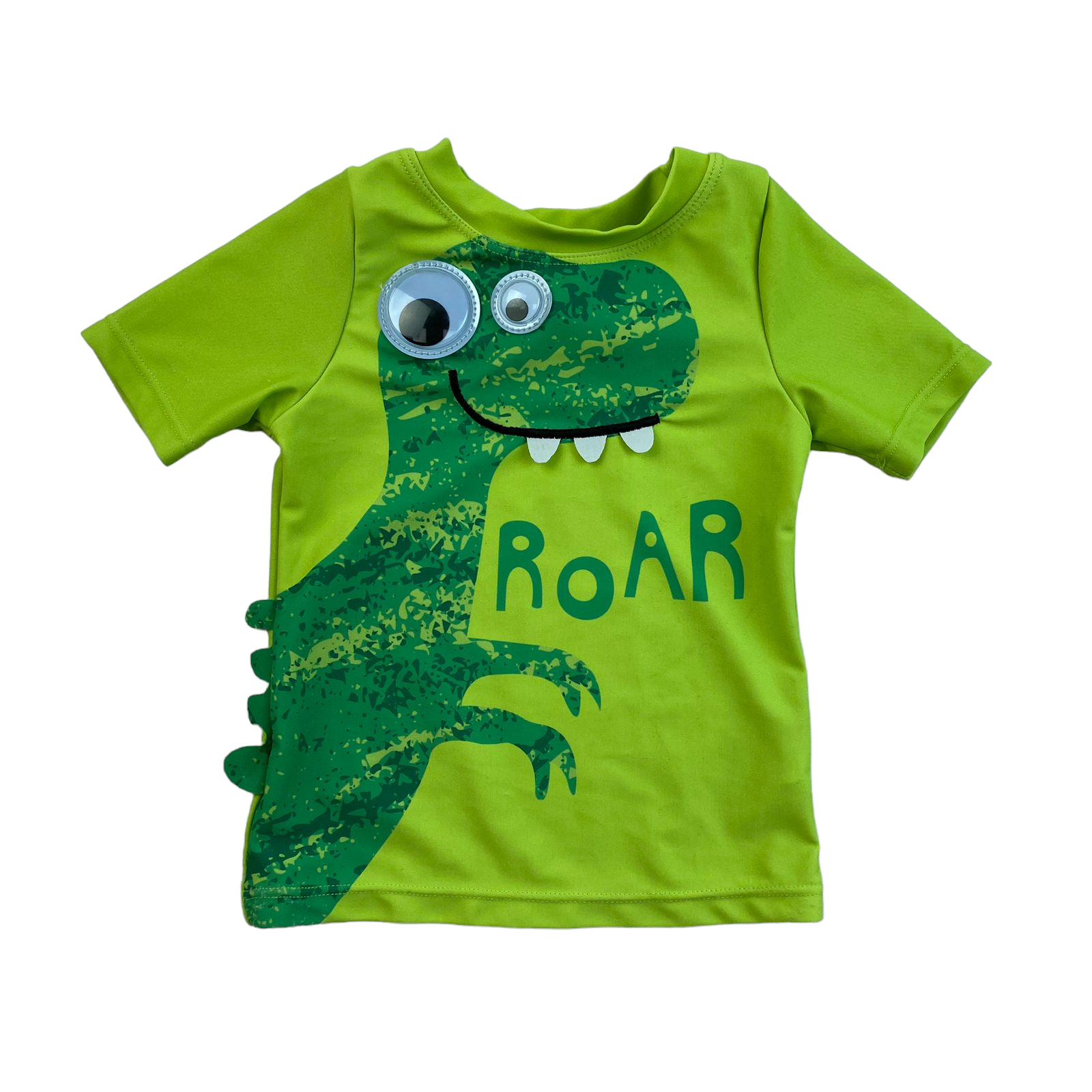 Polera de baño verde con dinosaurio ROAR