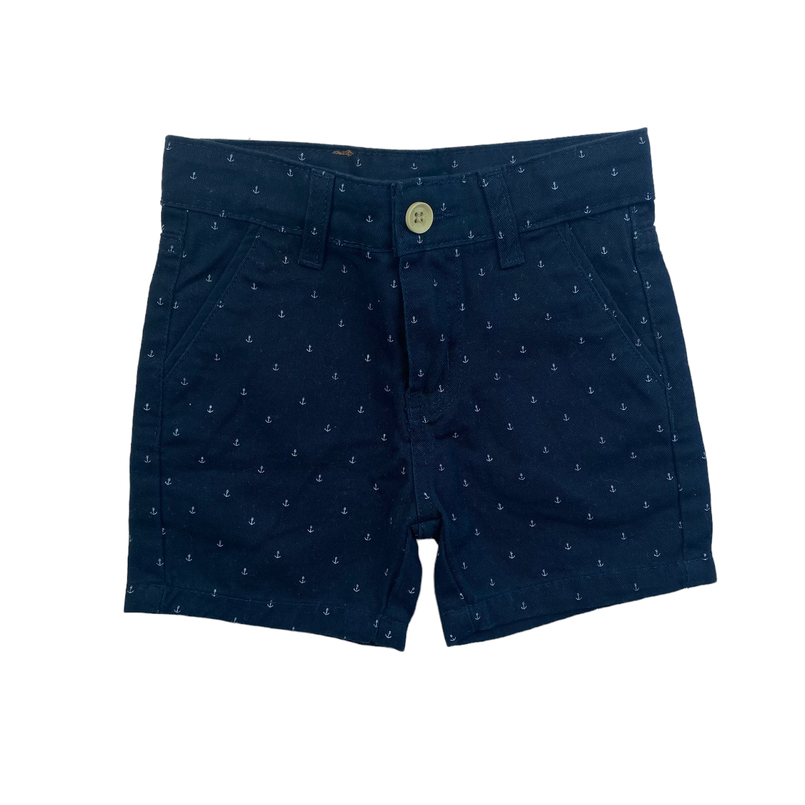 Short azul oscuro con anclas blancas