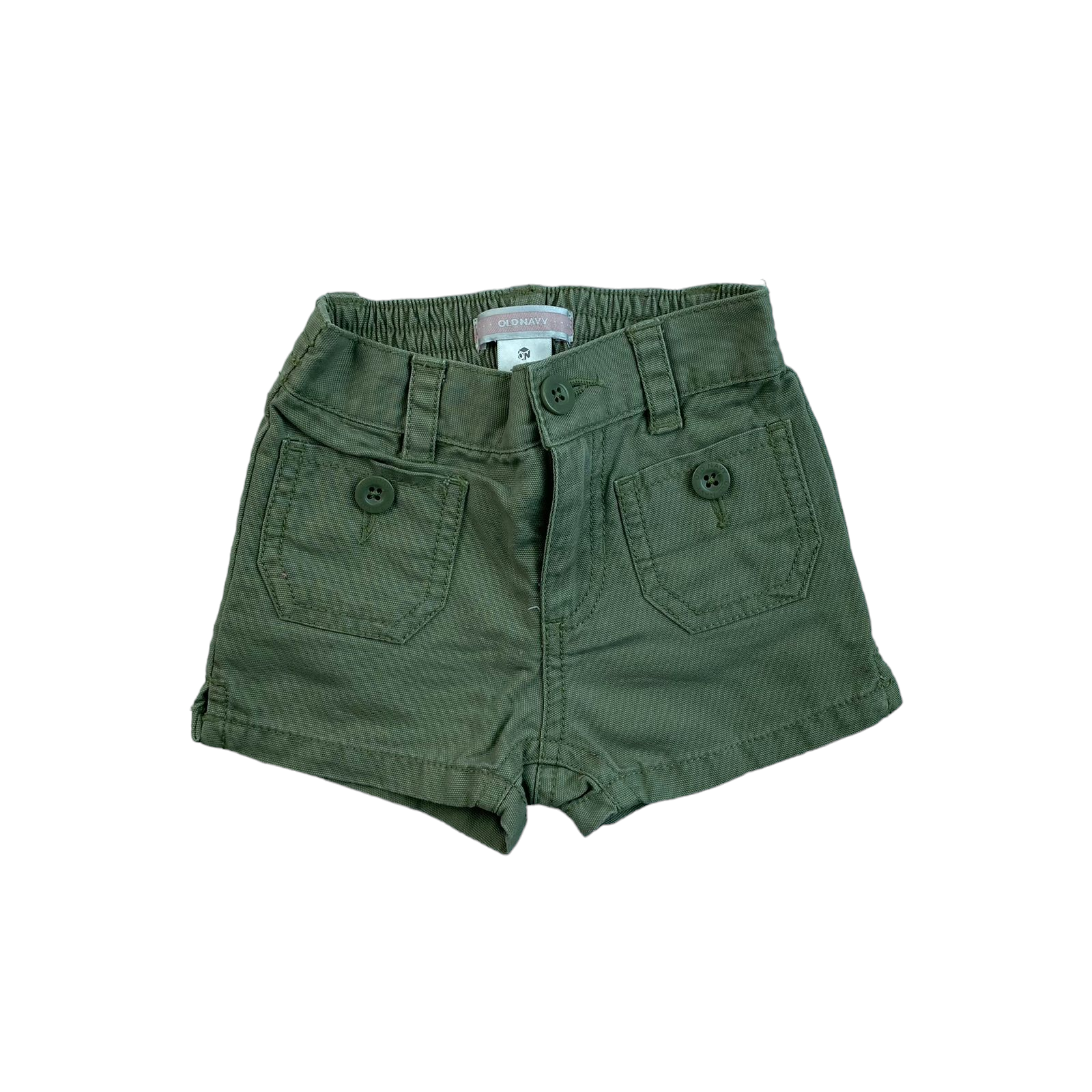 Short verde con bolsillos y elastico en la cintura