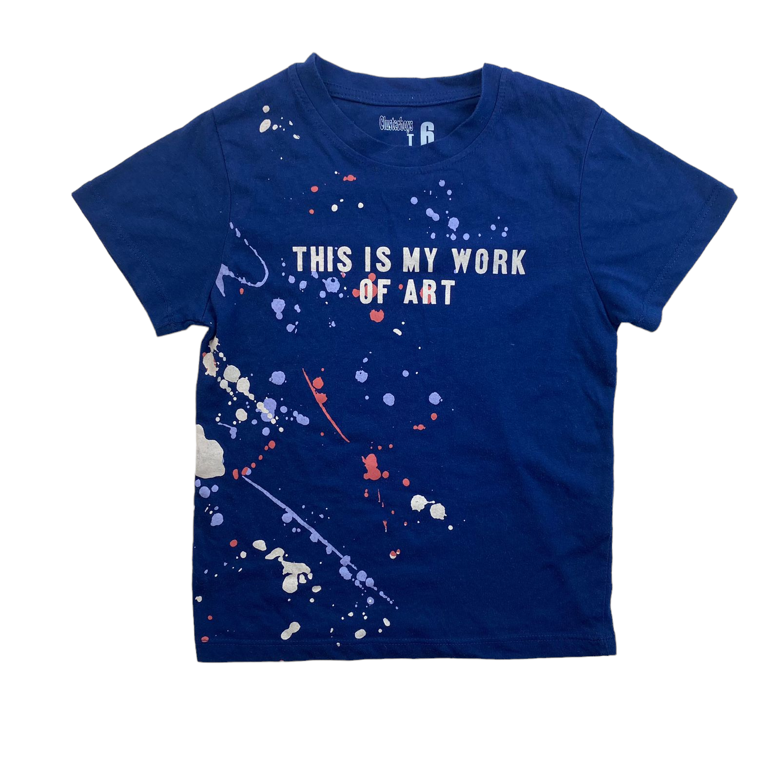 Polera azul oscuro "this is my work of art"