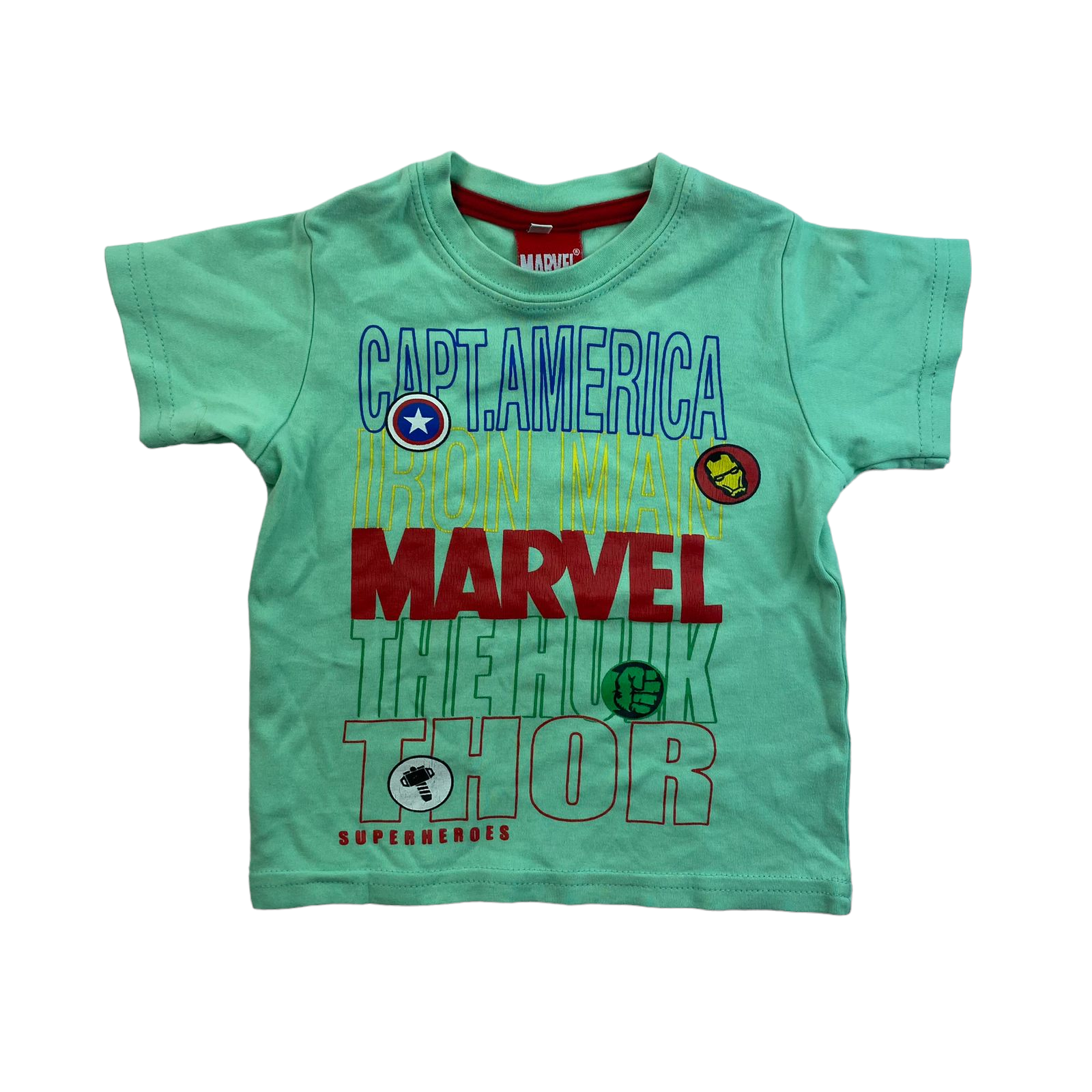 Polera turquesa de marvel