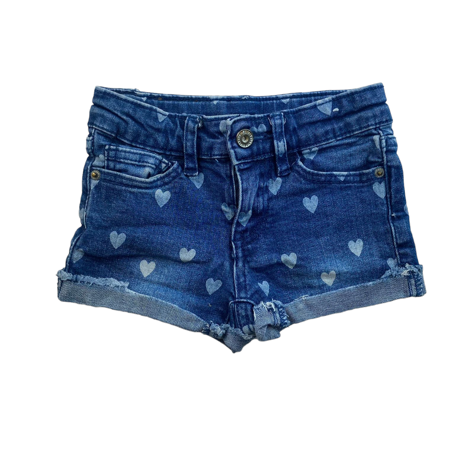 Short de mezclilla con corazones