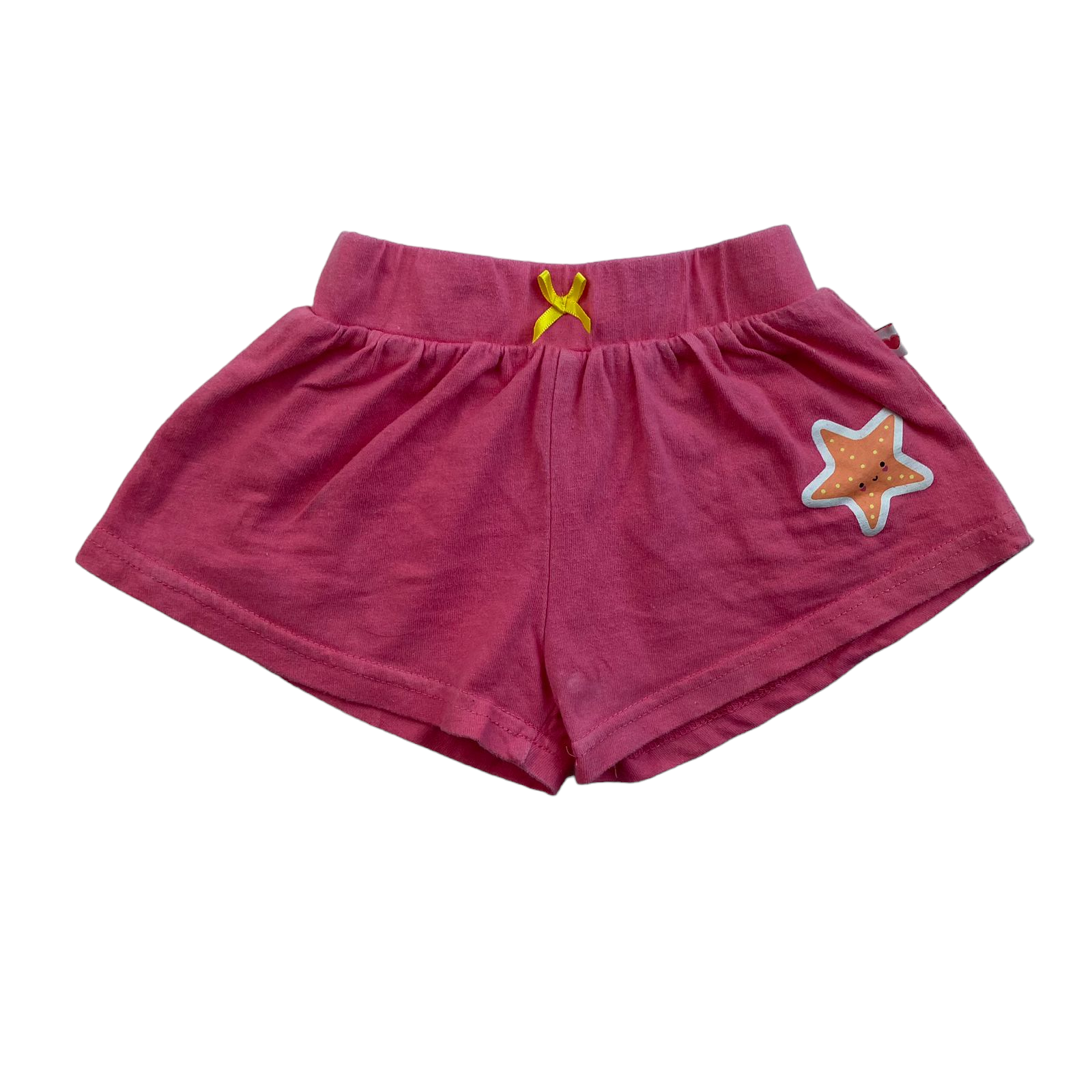 Short rosado con estrella de mar y elastico en la cintura