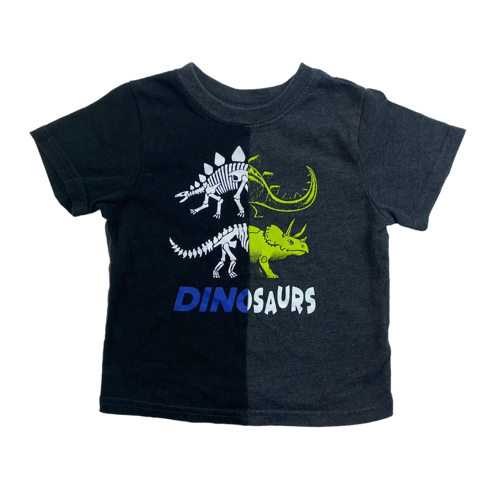 Polera negra con gris con dinosaurios "Dinosaurs"