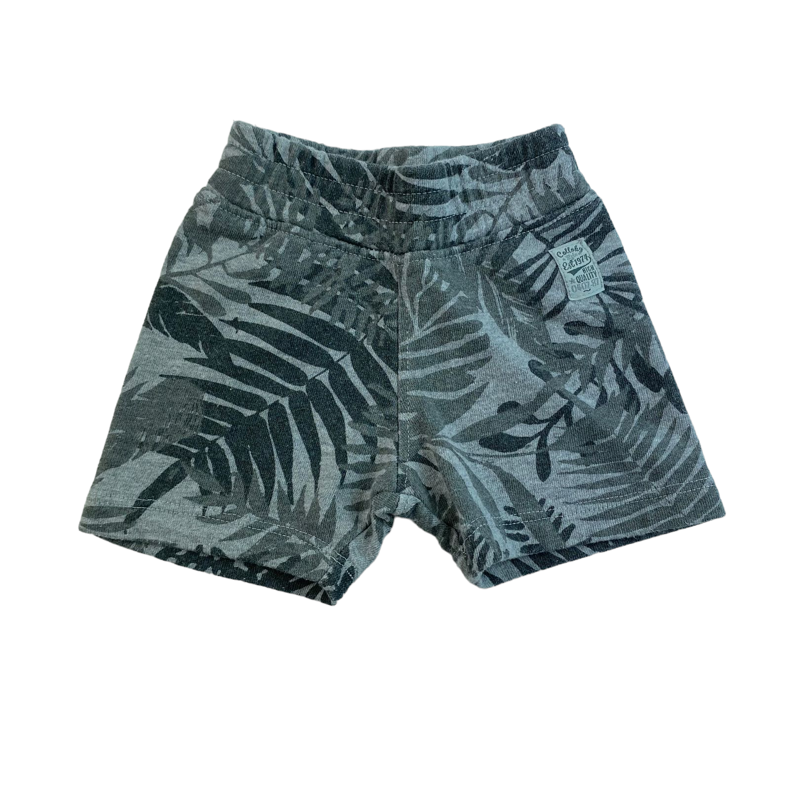 Short gris y negro con pretina diseño playero