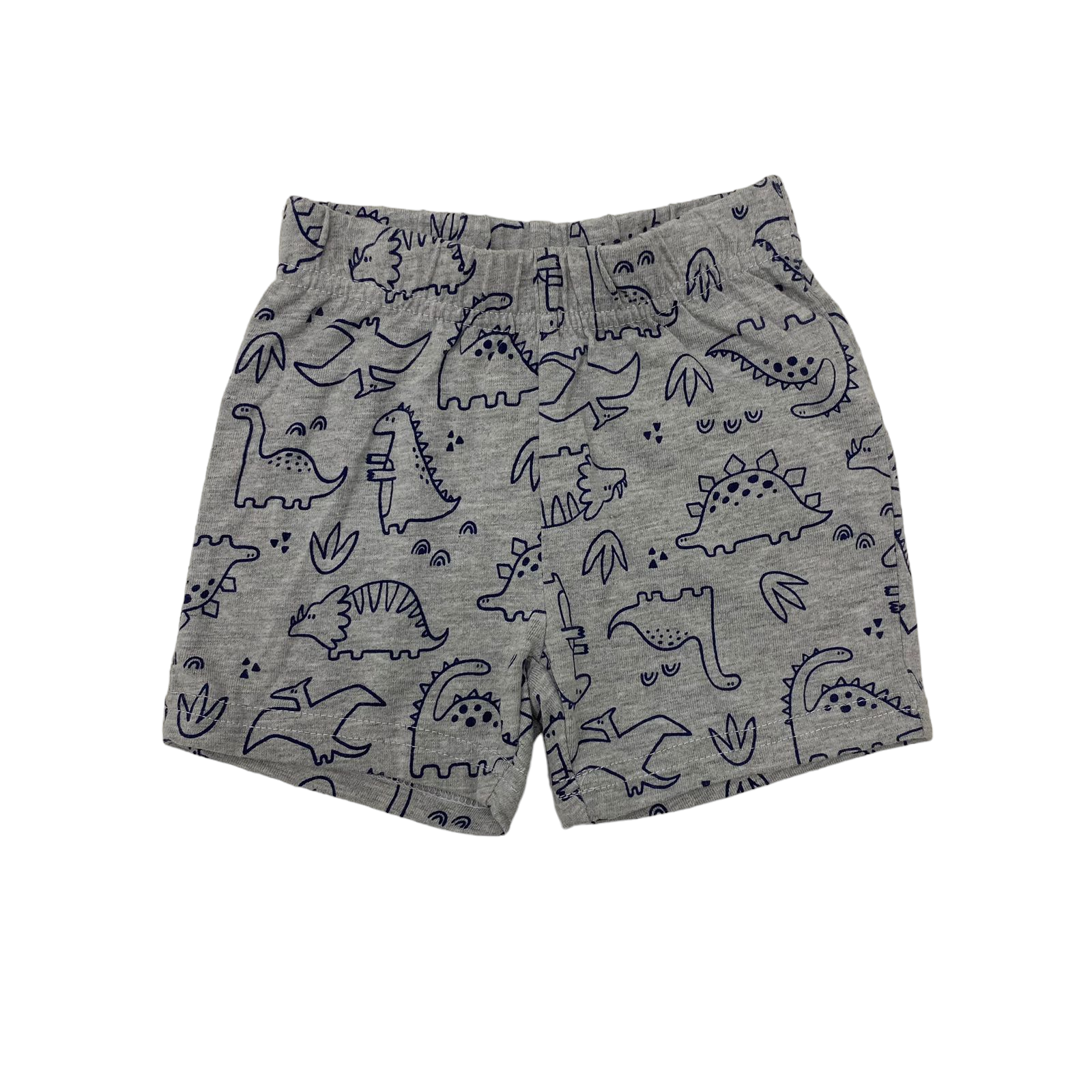 Short gris con dinosaurios y pretina