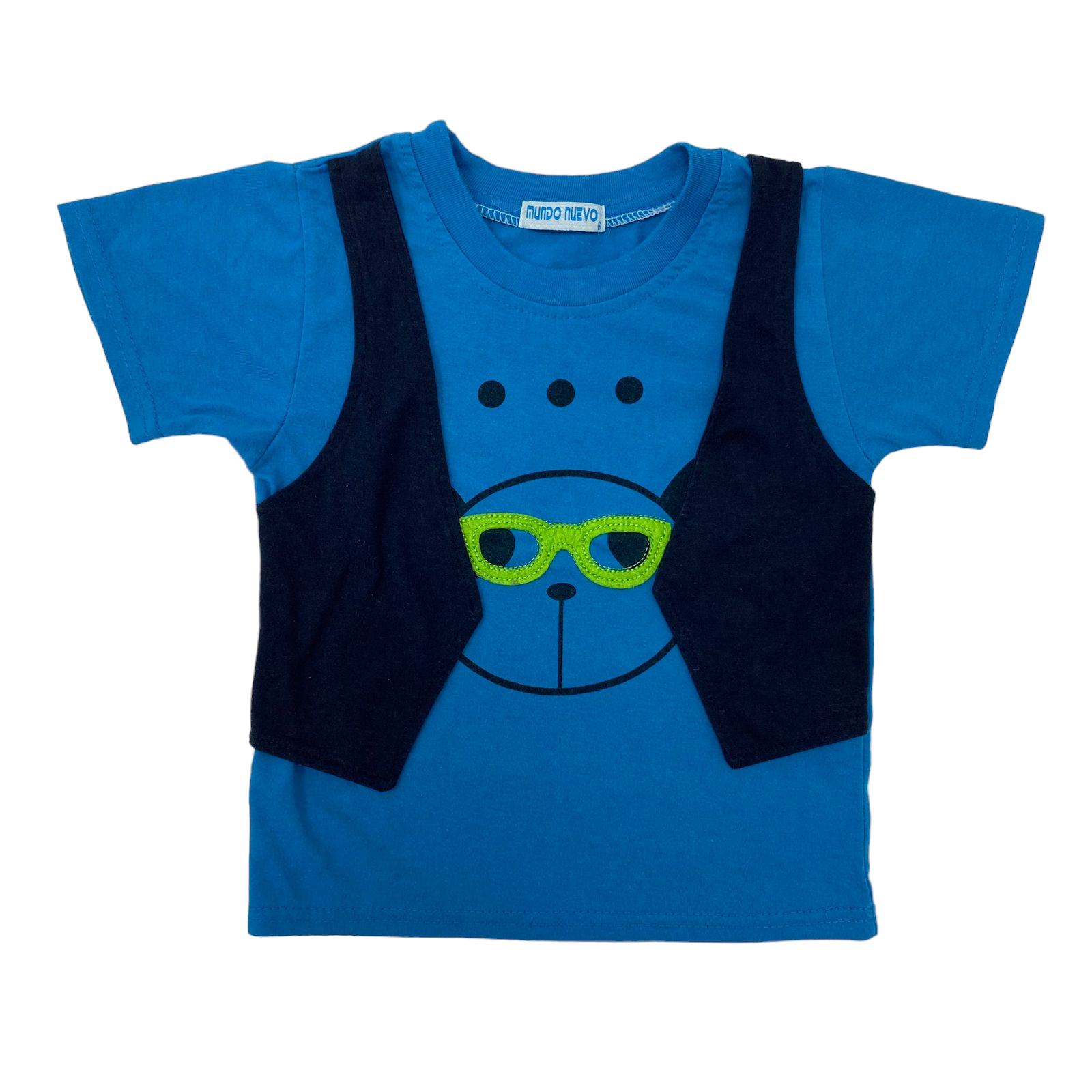 Polera calipso con oso y lentes verdes