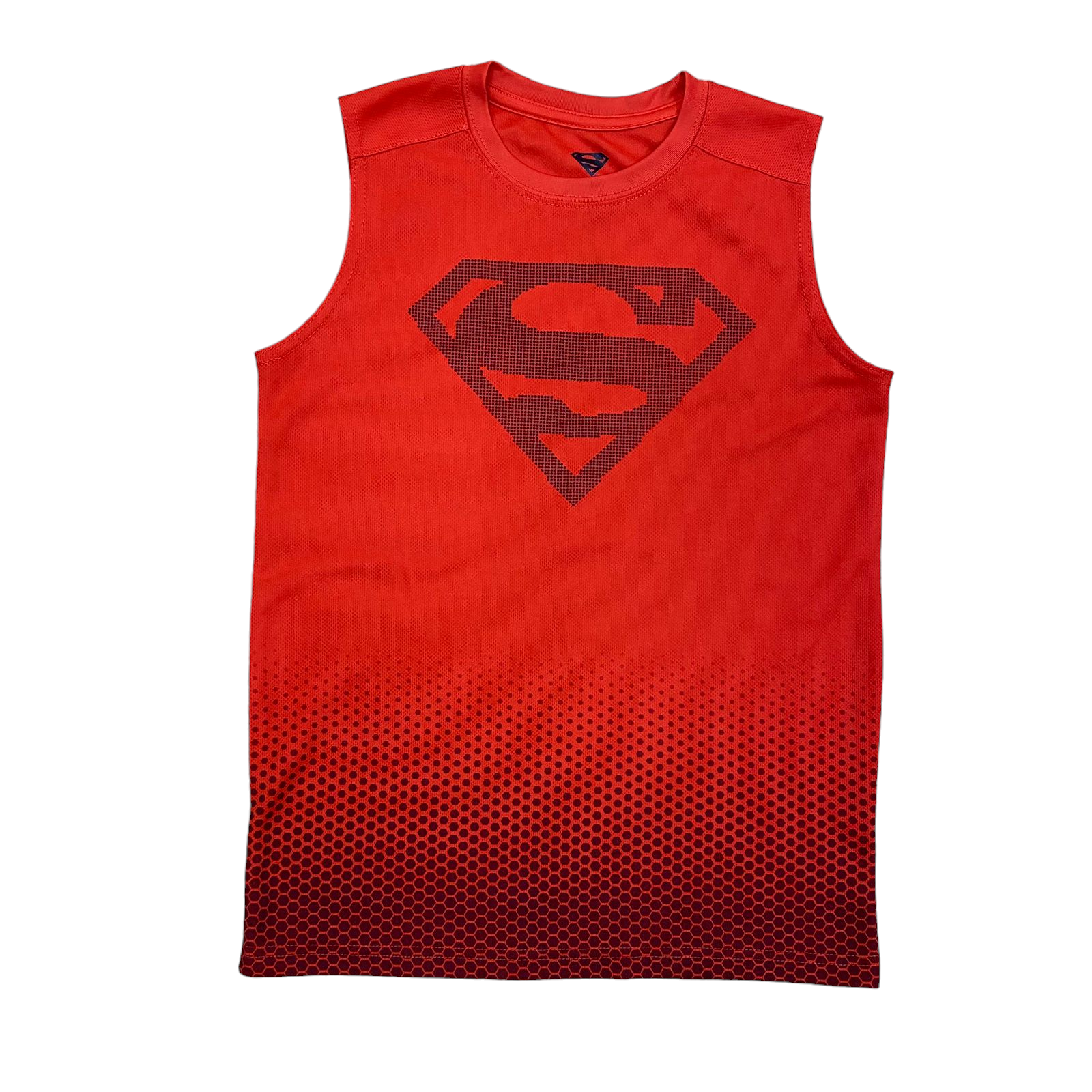 Polera sin manga roja con escudo de superman