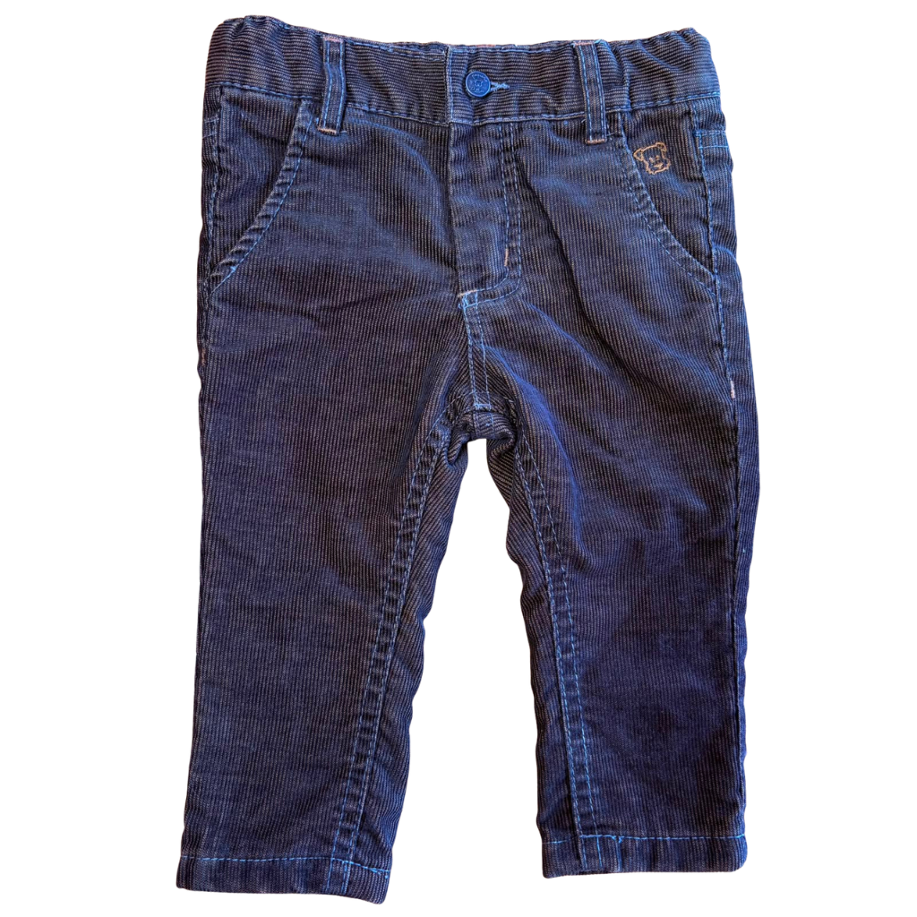 Pantalon de cotelé tono cafe y marron oscuro