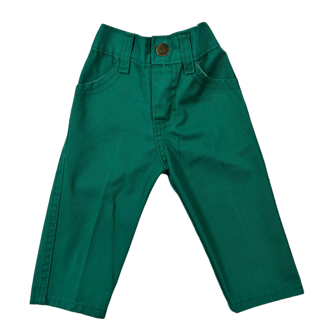 Pantalon verde bolsillos falsos