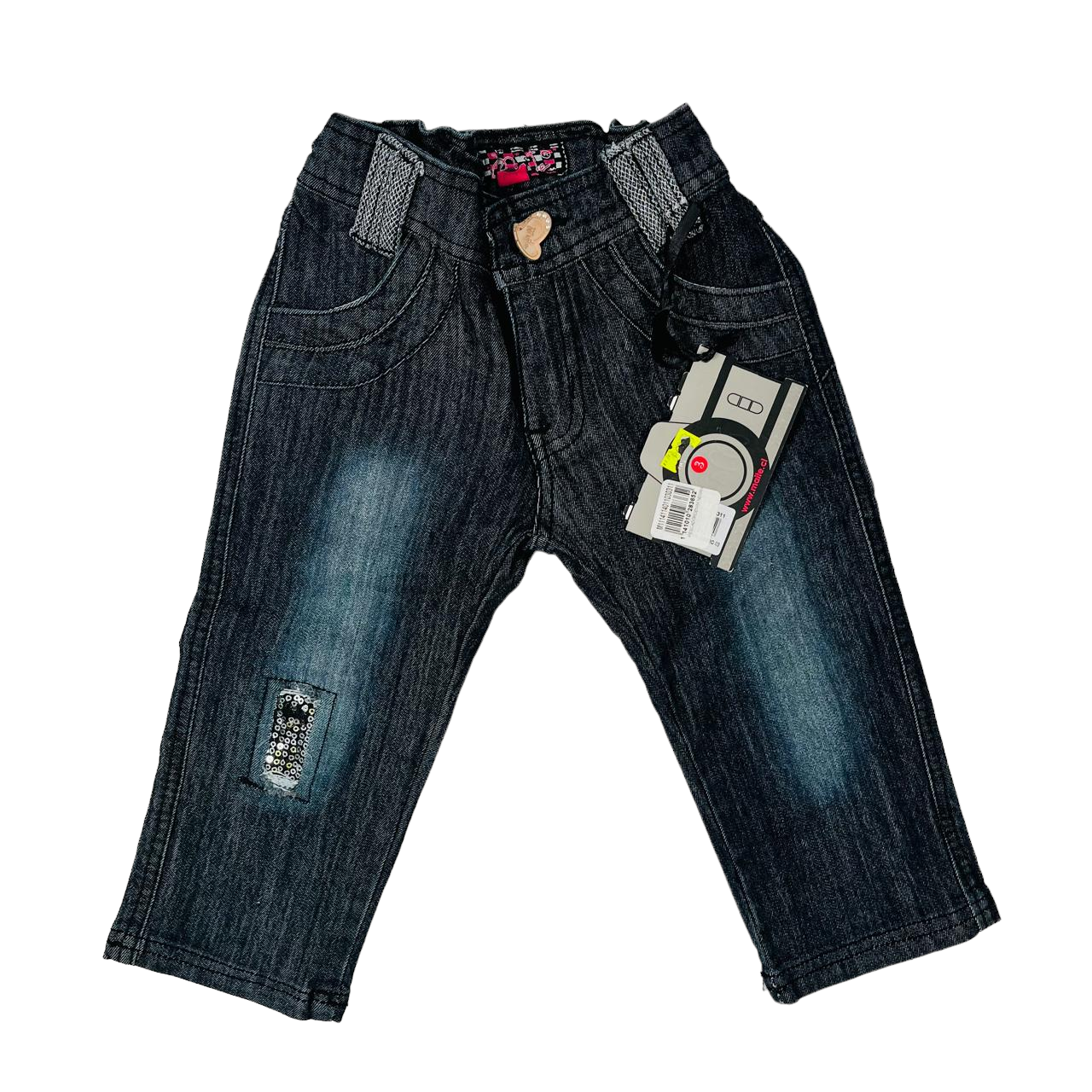 Jeans mezclilla diseño con lentejuelas nuevo con etiqueta
