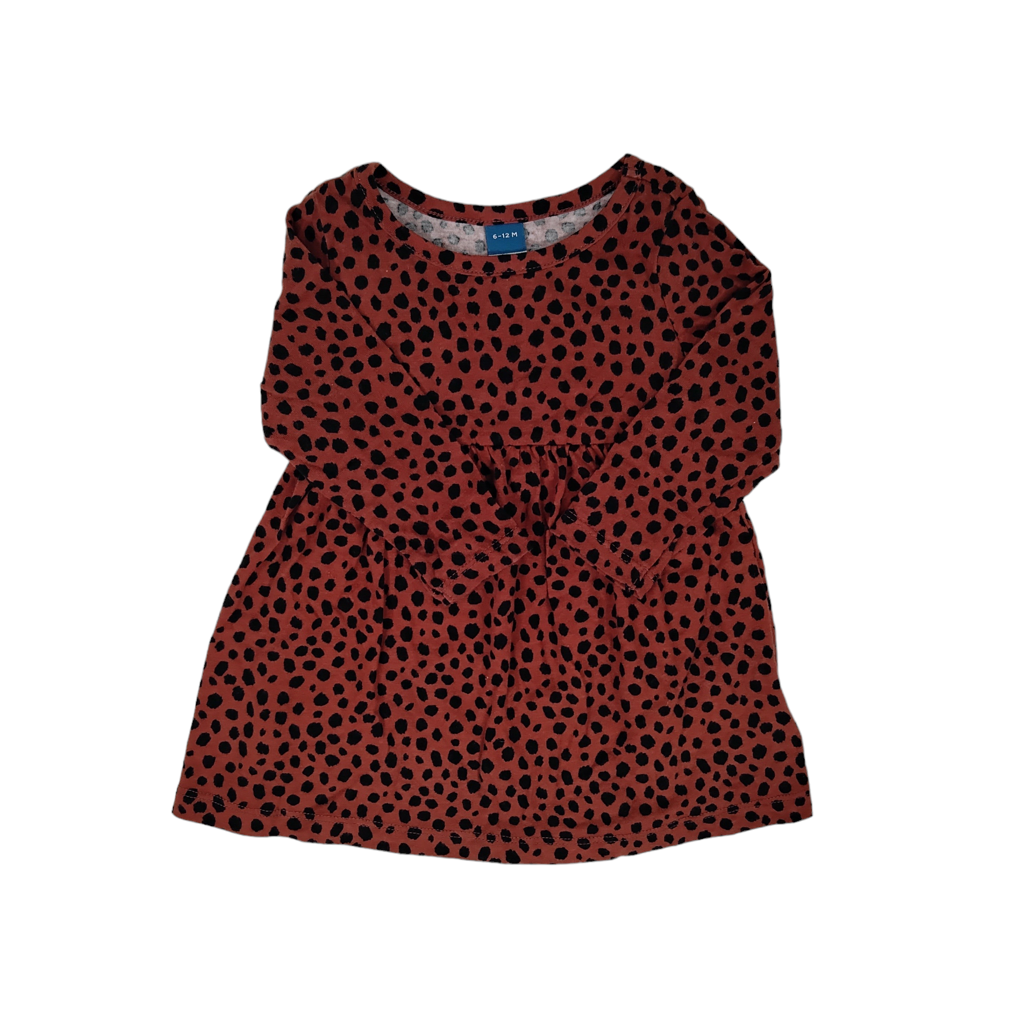 Vestido cafe animal print con negro