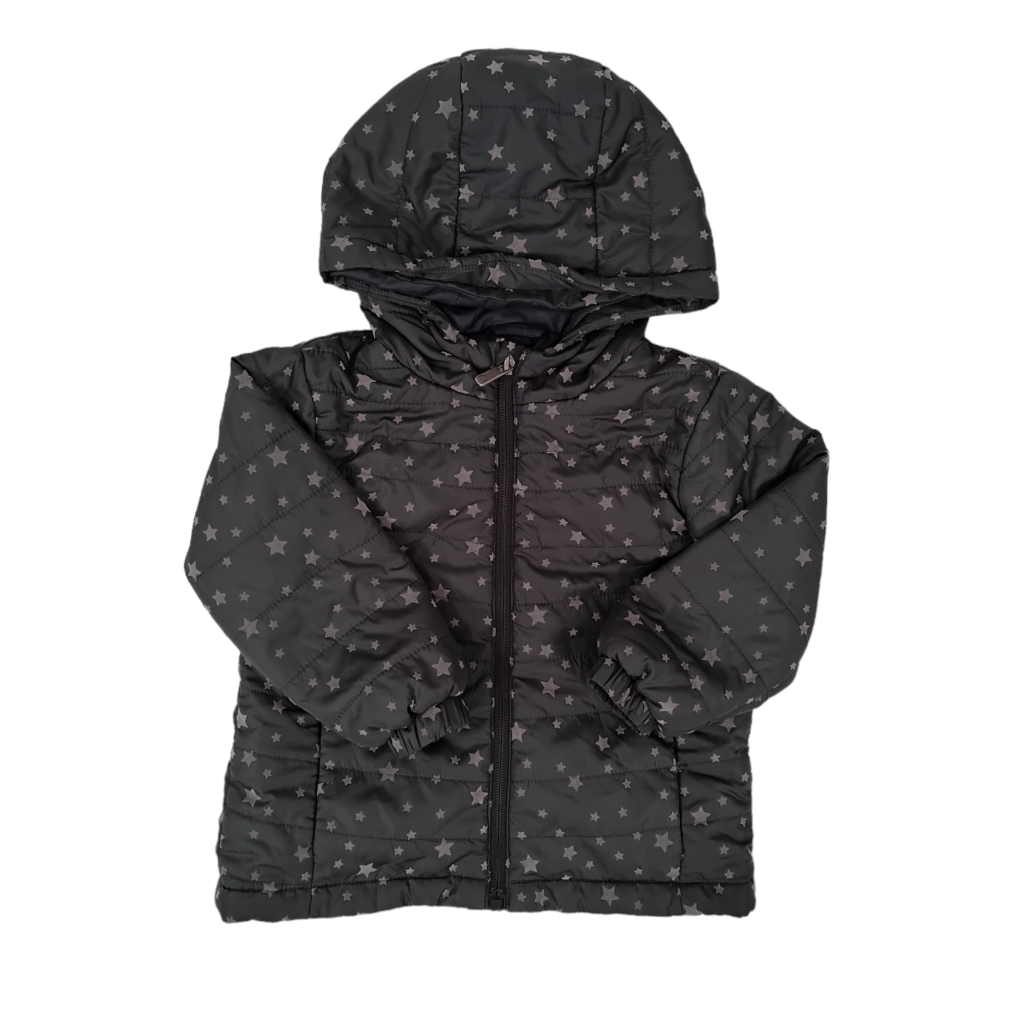 Parka gris con estrellas