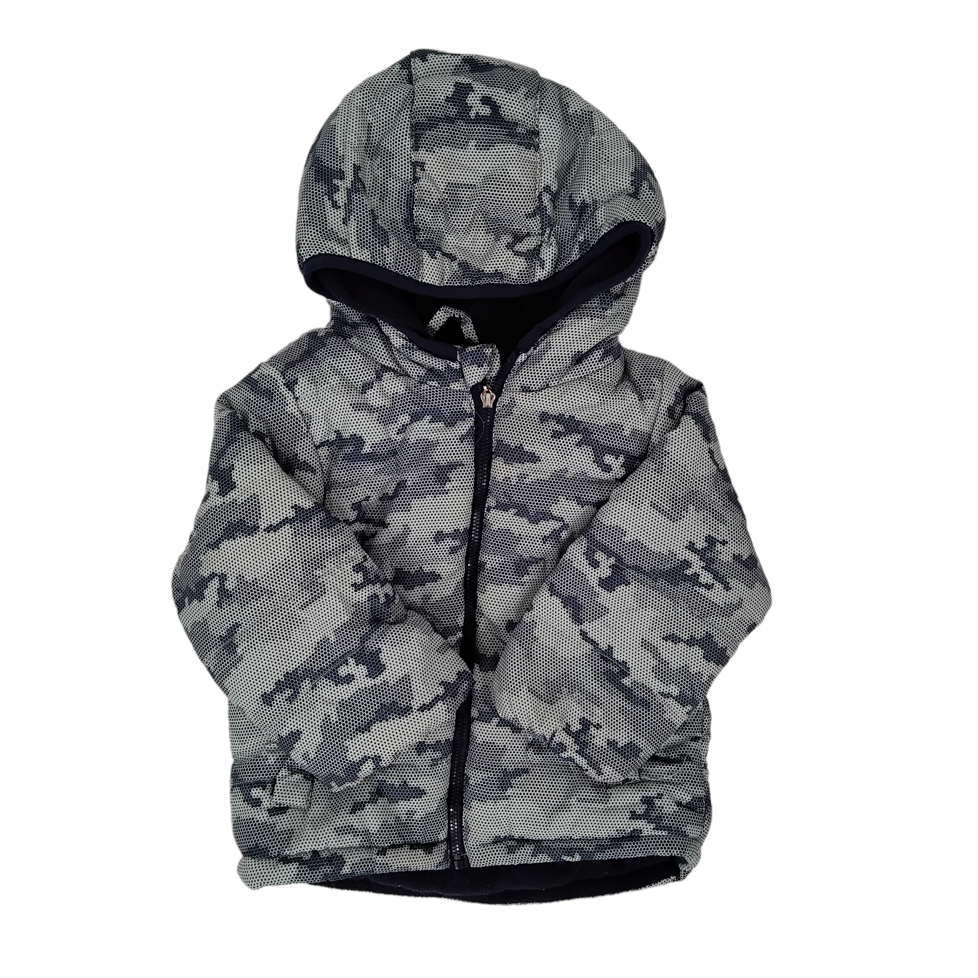 Parka gris desgrade con azul