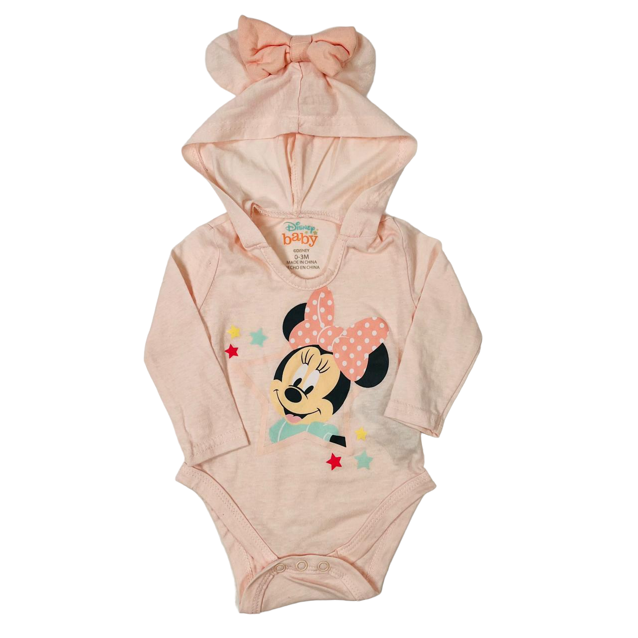 Bodys manga larga rosa diseño de minnie nuevo