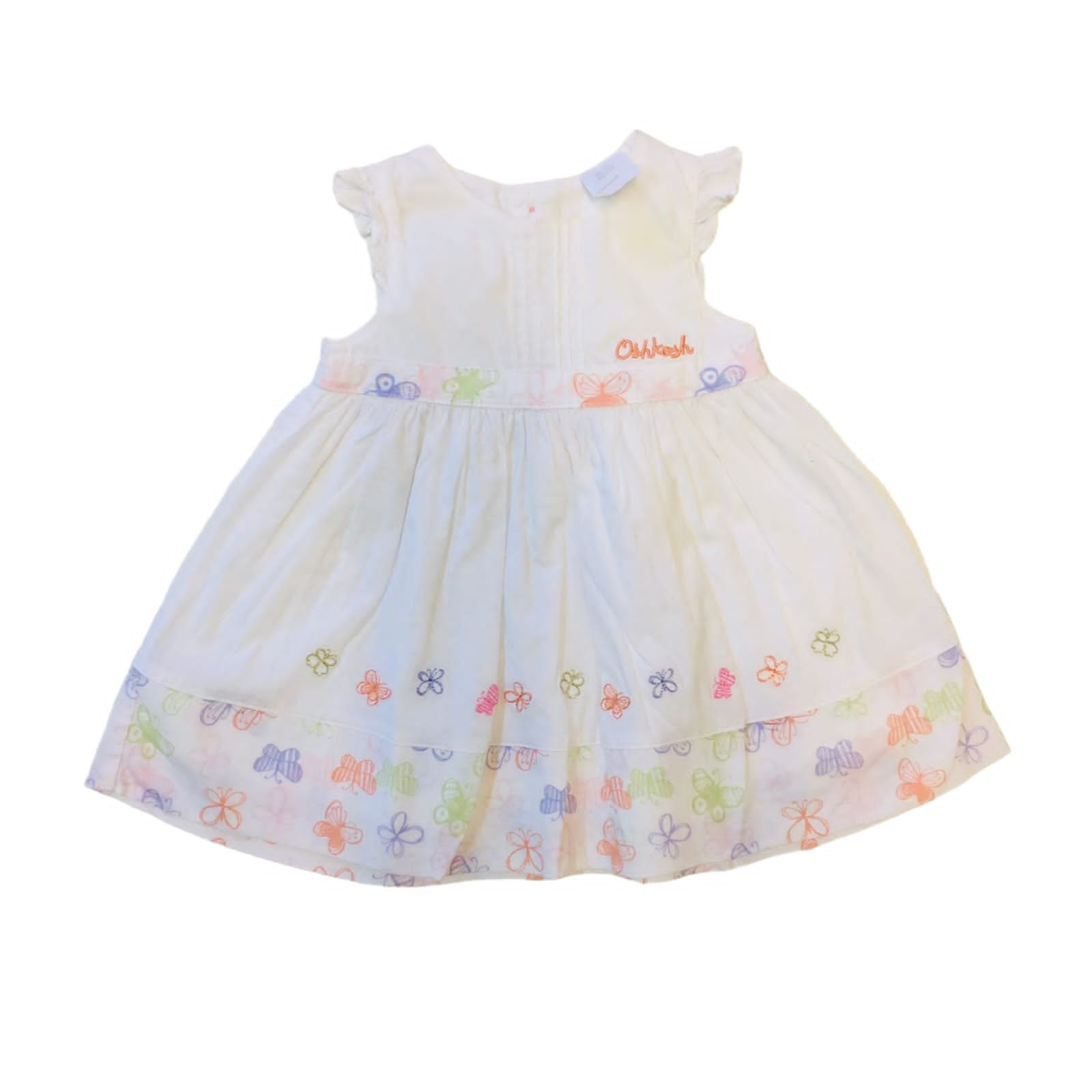 Vestido OSHKOSH Blanco con mariposas