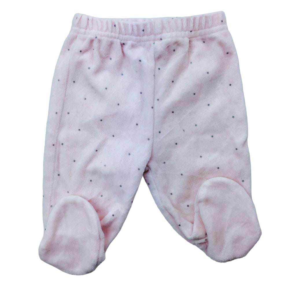 Panty de plush rosada con puntitos plateados